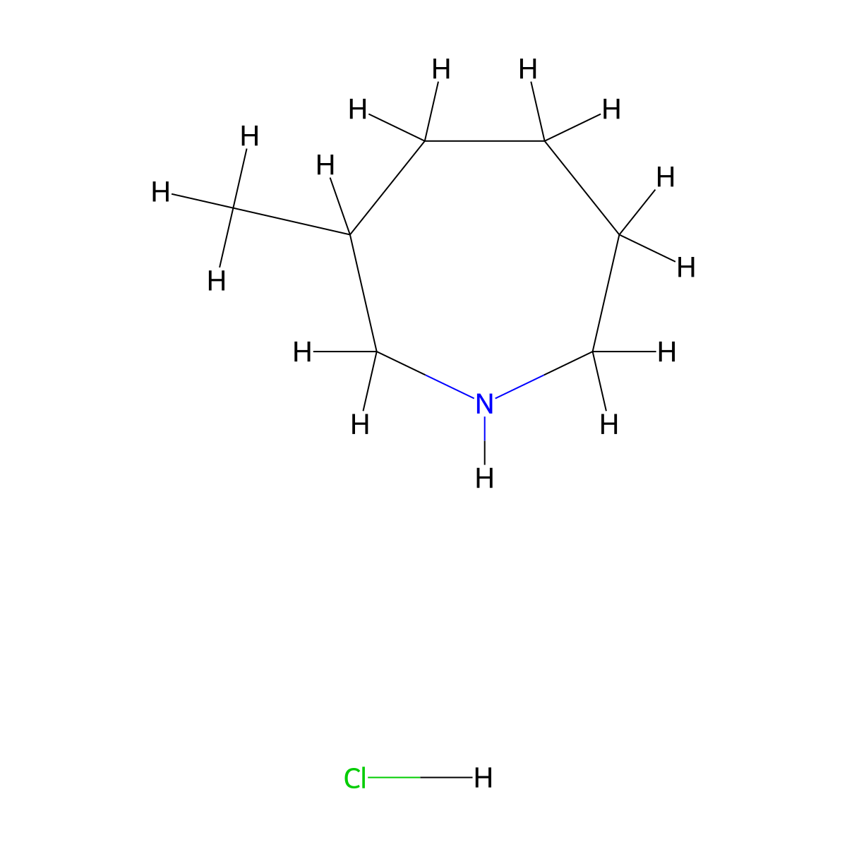 3-Methylazepane hydrochloride molecular structure, CAS 1798010-22-6