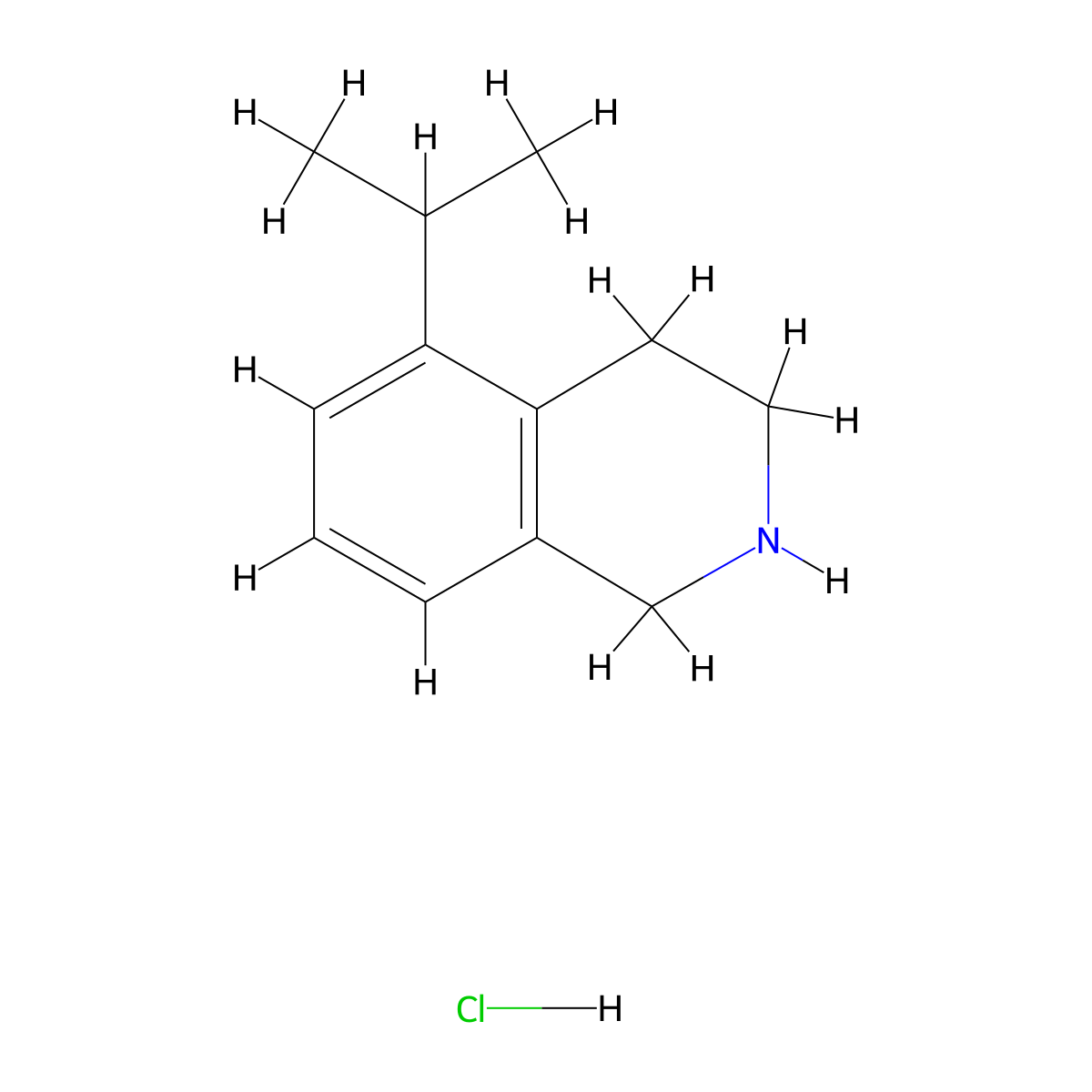 5-(Propan-2-yl)-1,2,3,4-tetrahydroisoquinoline hydrochloride molecular structure, CAS 1798012-02-8