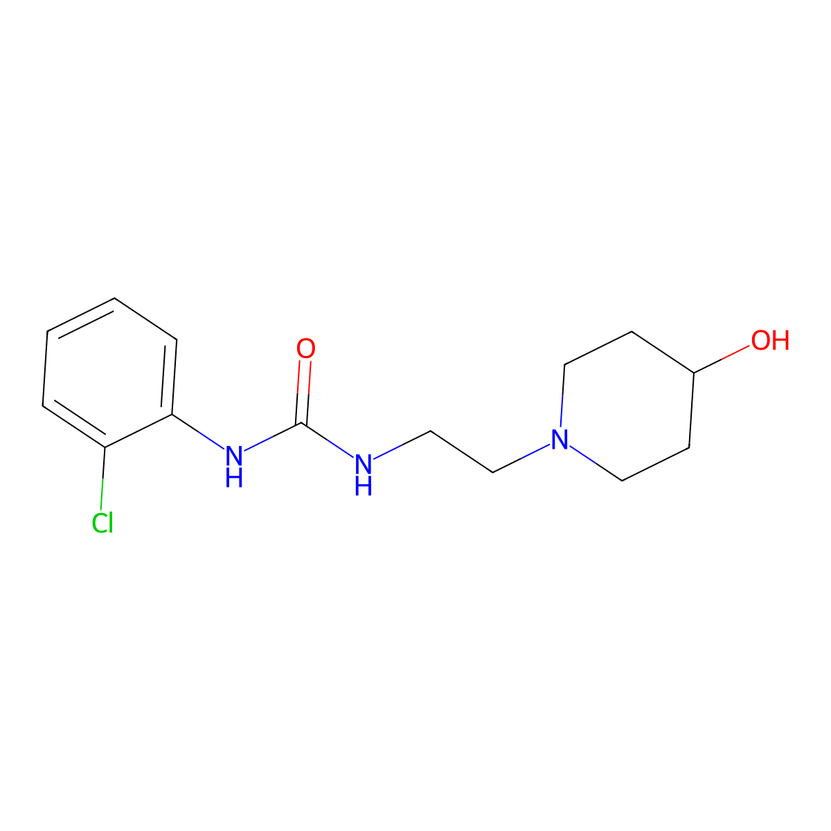1-(2-Chlorophenyl)-3-[2-(4-hydroxypiperidin-1-yl)ethyl]urea molecular structure, CAS 1798016-23-5