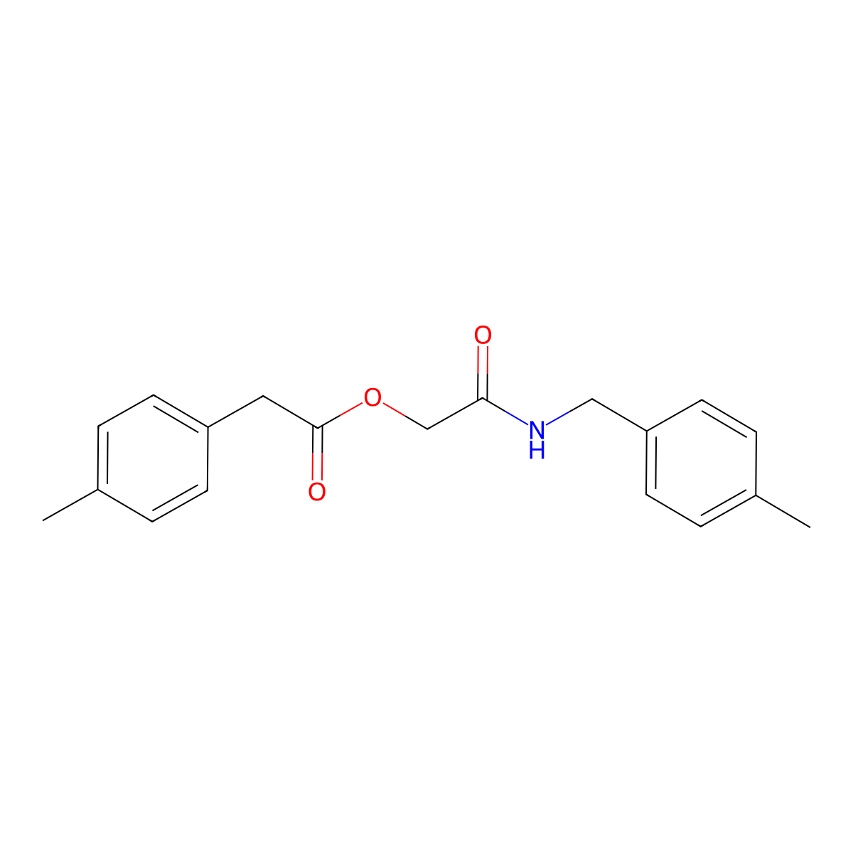 {[(4-Methylphenyl)methyl]carbamoyl}methyl 2-(4-methylphenyl)acetate molecular structure, CAS 1798016-52-0