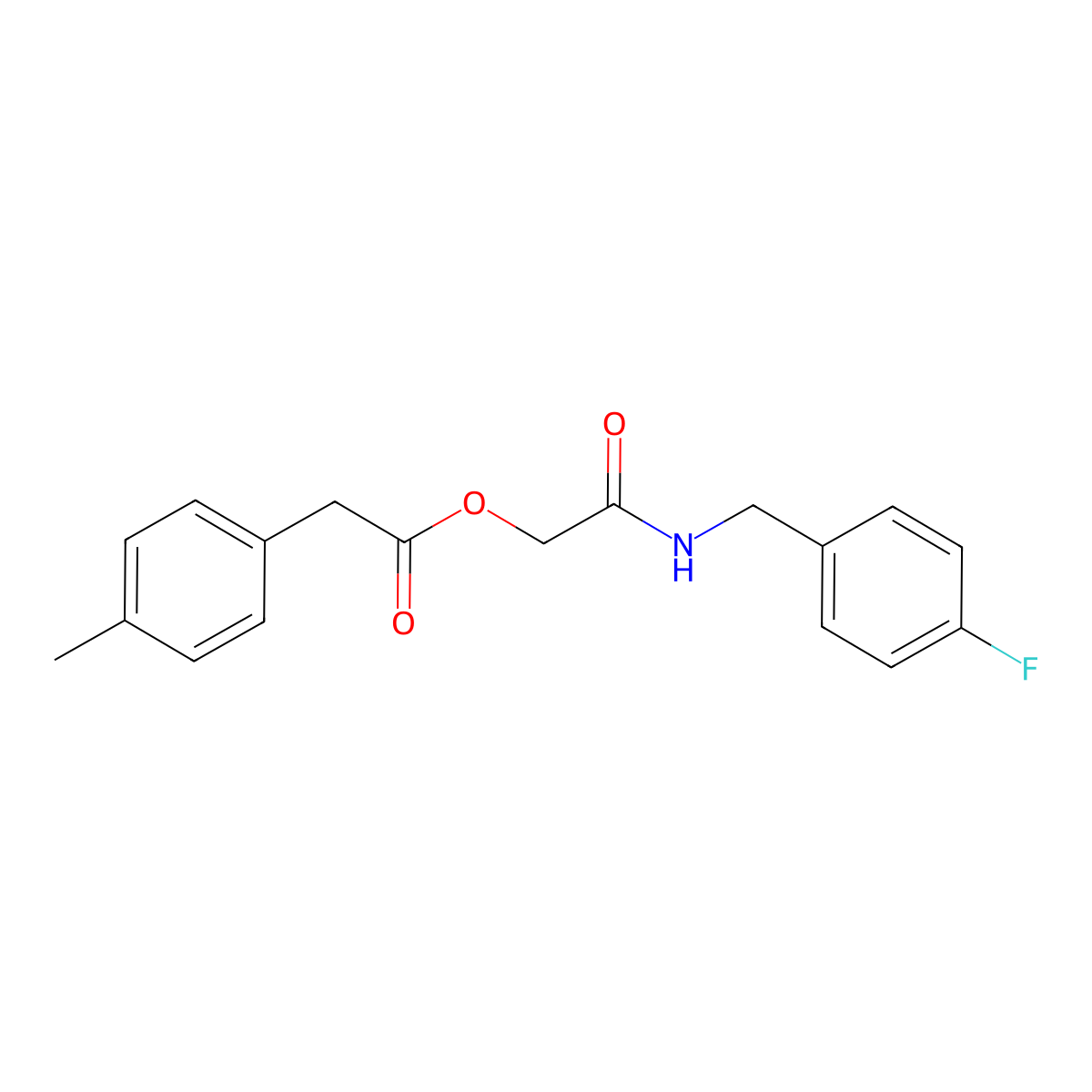 2-[(4-Fluorobenzyl)amino]-2-oxoethyl (4-methylphenyl)acetate molecular structure, CAS 1798016-75-7
