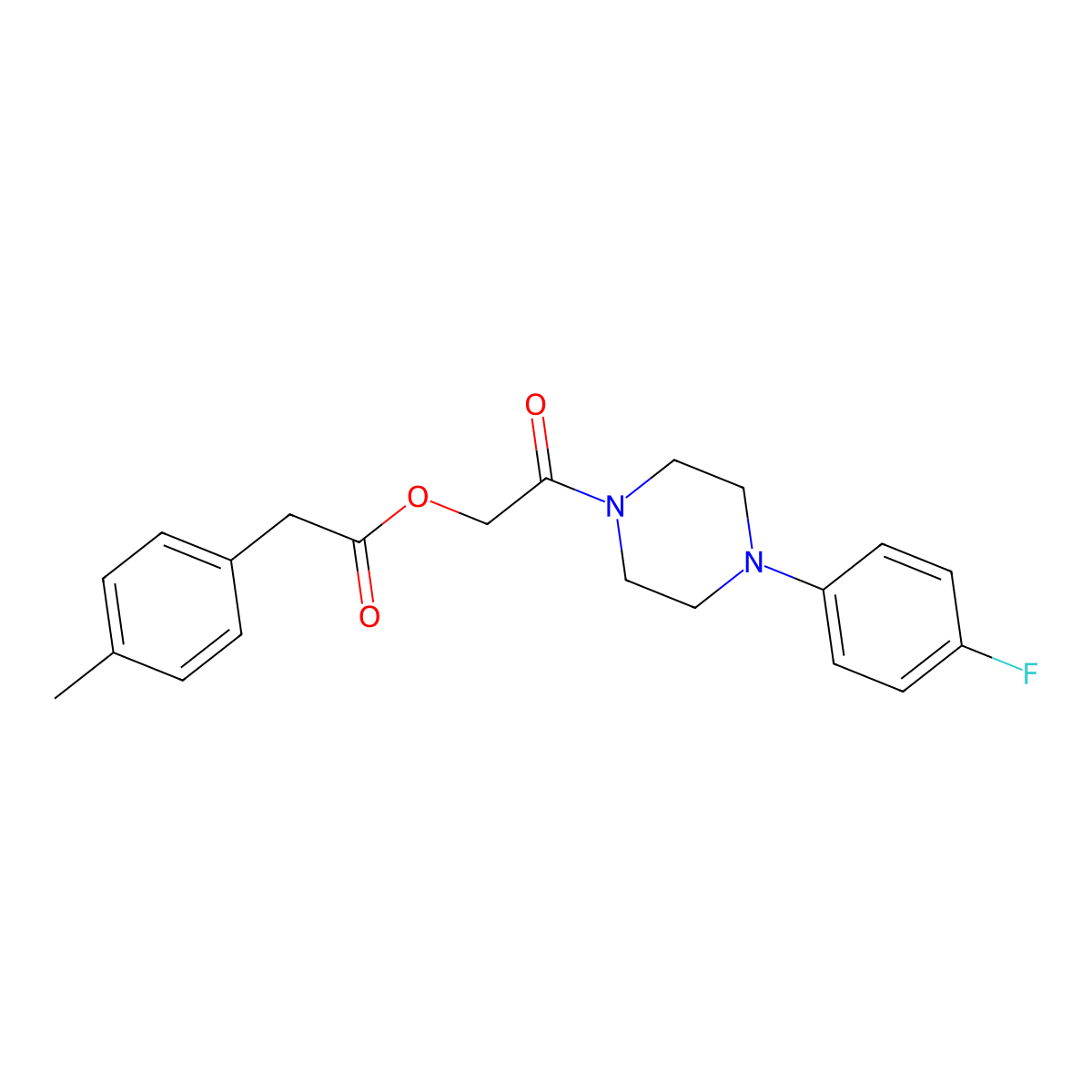 2-[4-(4-Fluorophenyl)piperazin-1-yl]-2-oxoethyl (4-methylphenyl)acetate molecular structure, CAS 1798016-84-8