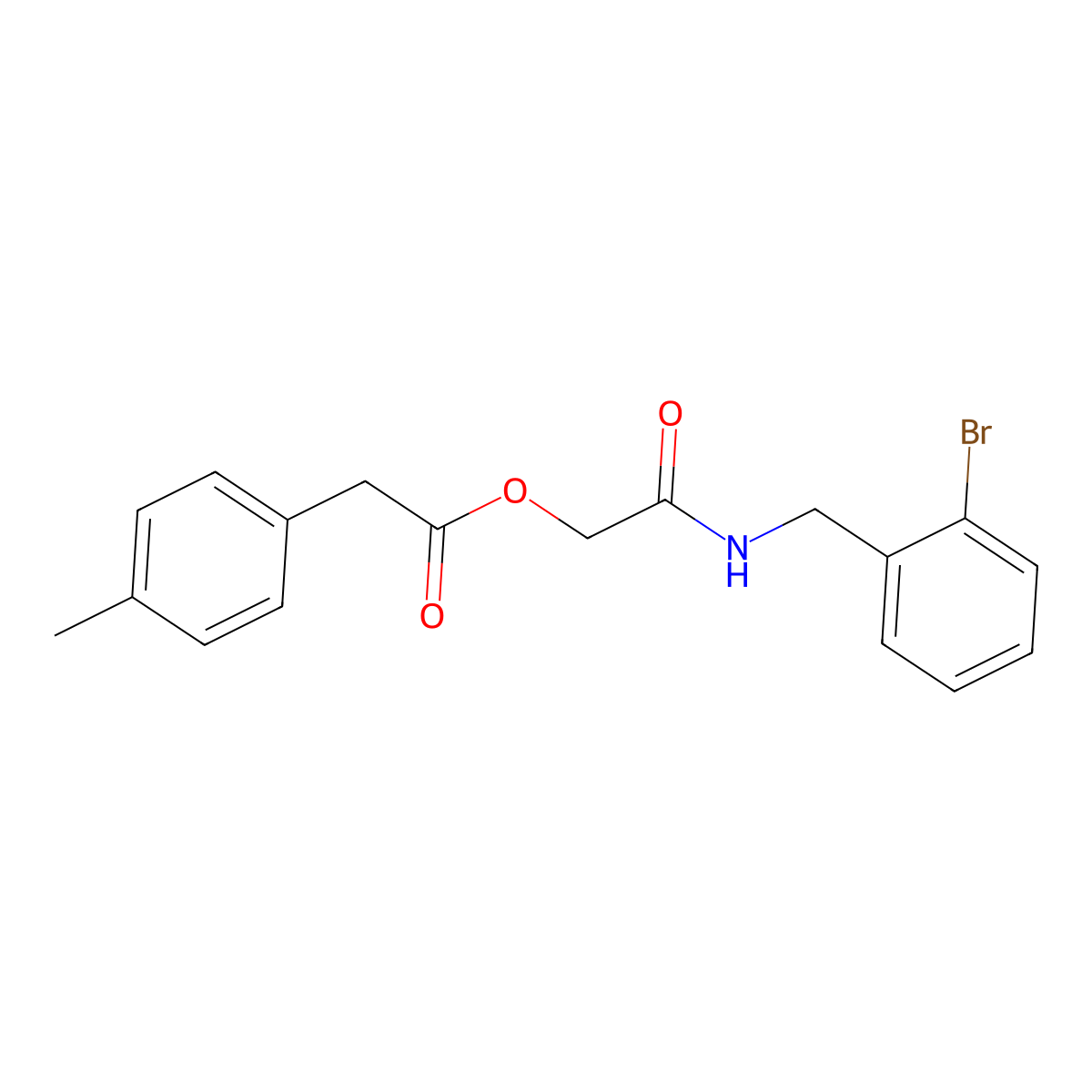 2-[(2-Bromobenzyl)amino]-2-oxoethyl (4-methylphenyl)acetate molecular structure, CAS 1798016-90-6