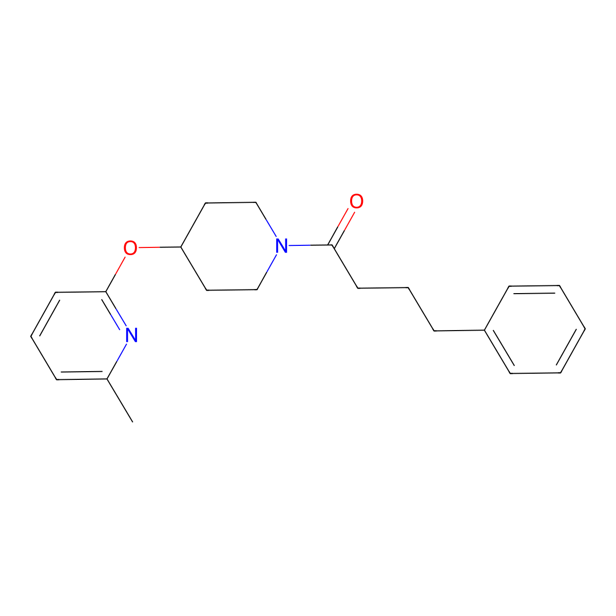 1-(4-((6-Methylpyridin-2-yl)oxy)piperidin-1-yl)-4-phenylbutan-1-one molecular structure, CAS 1798018-10-6