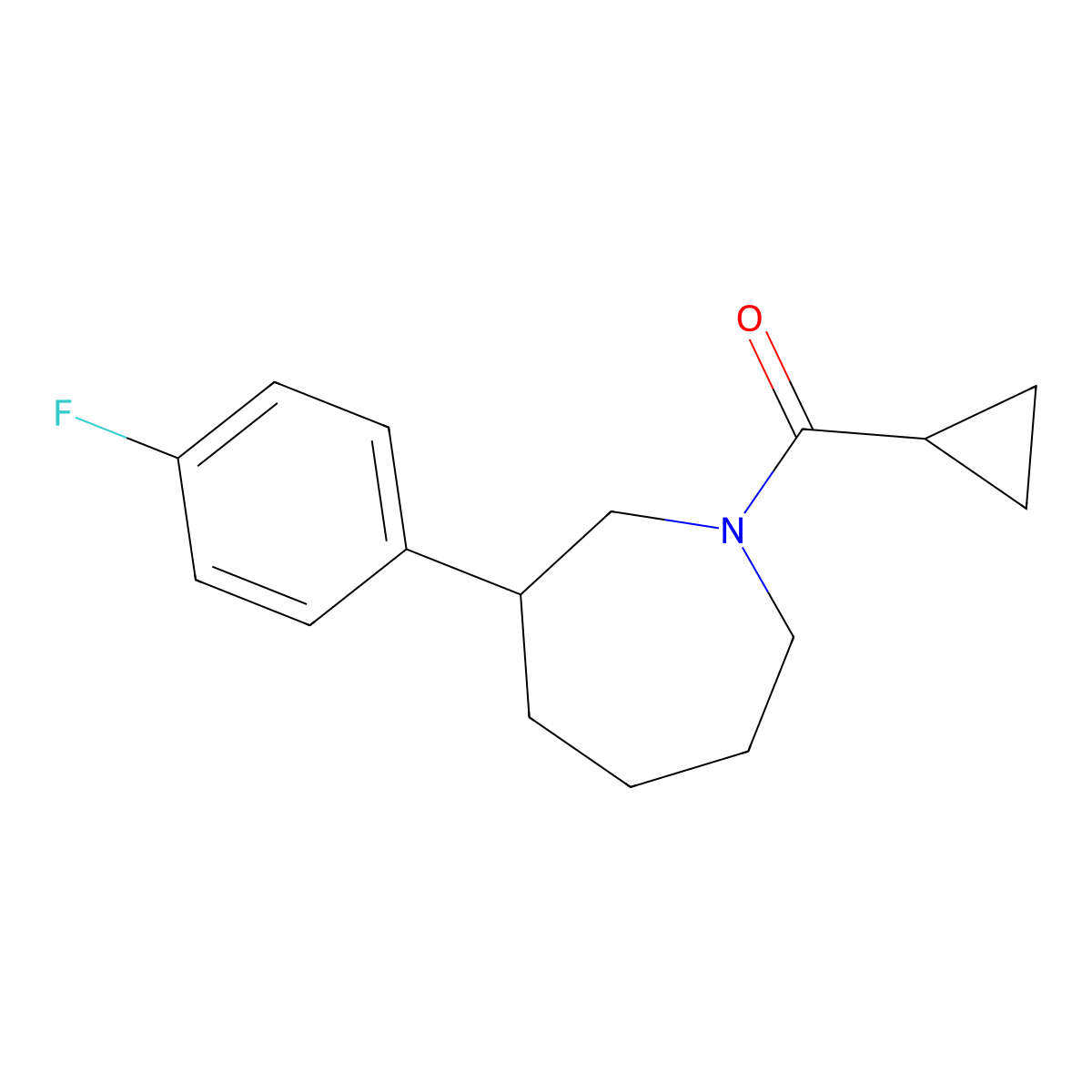 Cyclopropyl(3-(4-fluorophenyl)azepan-1-yl)methanone molecular structure, CAS 1798019-36-9
