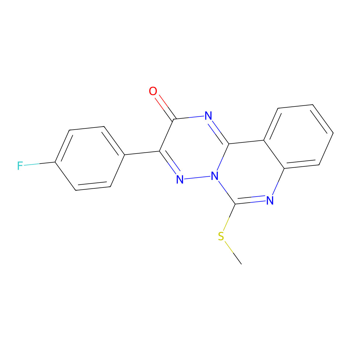 3-(4-fluorophenyl)-6-(methylsulfanyl)-2H-[1,2,4]triazino[2,3-c]quinazolin-2-one molecular structure, CAS 1798019-77-8