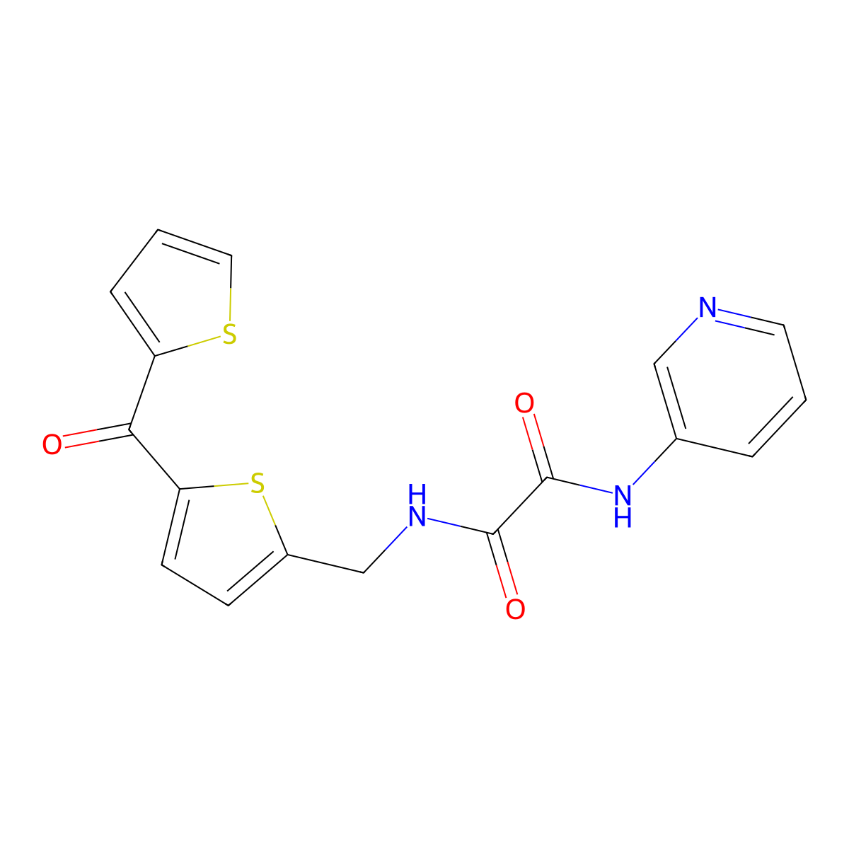 N1-(pyridin-3-yl)-N2-((5-(thiophene-2-carbonyl)thiophen-2-yl)methyl)oxalamide molecular structure, CAS 1798021-88-1