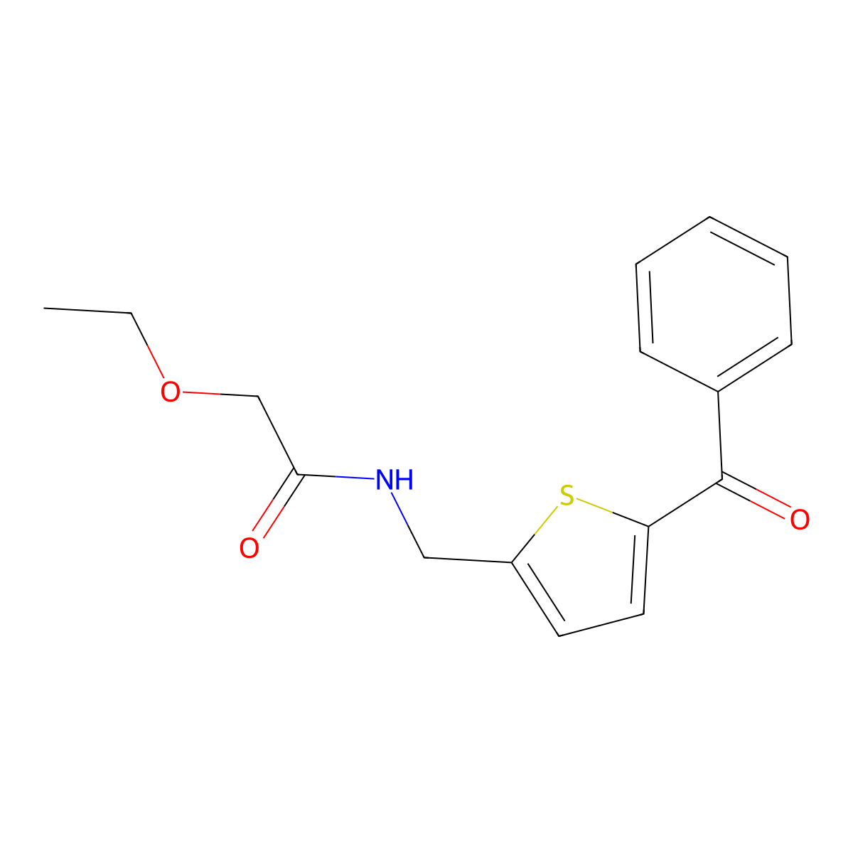 N-((5-benzoylthiophen-2-yl)methyl)-2-ethoxyacetamide molecular structure, CAS 1798023-11-6