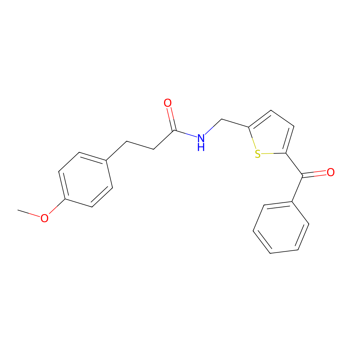 N-[(5-benzoylthiophen-2-yl)methyl]-3-(4-methoxyphenyl)propanamide molecular structure, CAS 1798023-19-4
