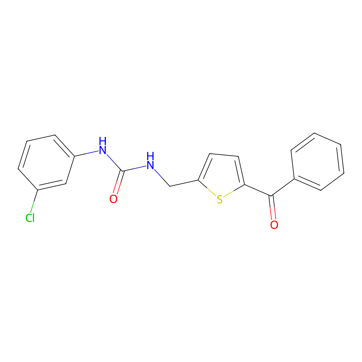 1-((5-Benzoylthiophen-2-yl)methyl)-3-(3-chlorophenyl)urea molecular structure, CAS 1798023-45-6