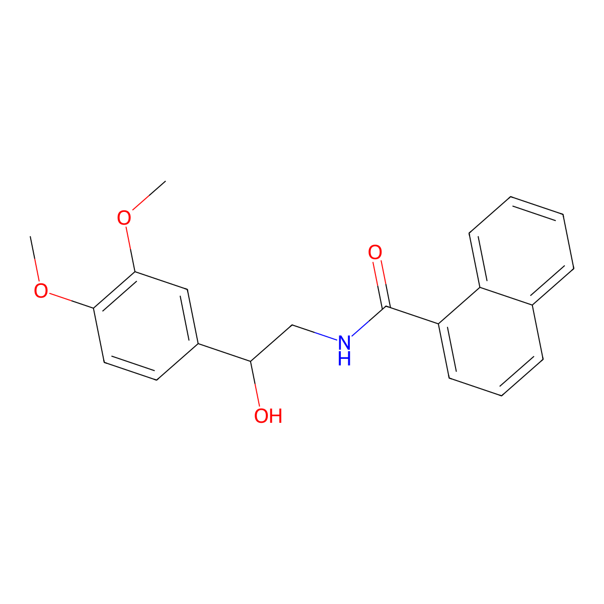 N-(2-(3,4-dimethoxyphenyl)-2-hydroxyethyl)-1-naphthamide molecular structure, CAS 1798023-58-1