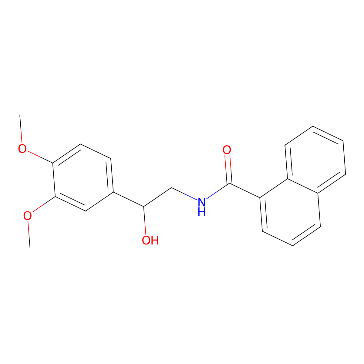 N-(2-(3,4-dimethoxyphenyl)-2-hydroxyethyl)-1-naphthamide molecular structure, CAS 1798023-58-1