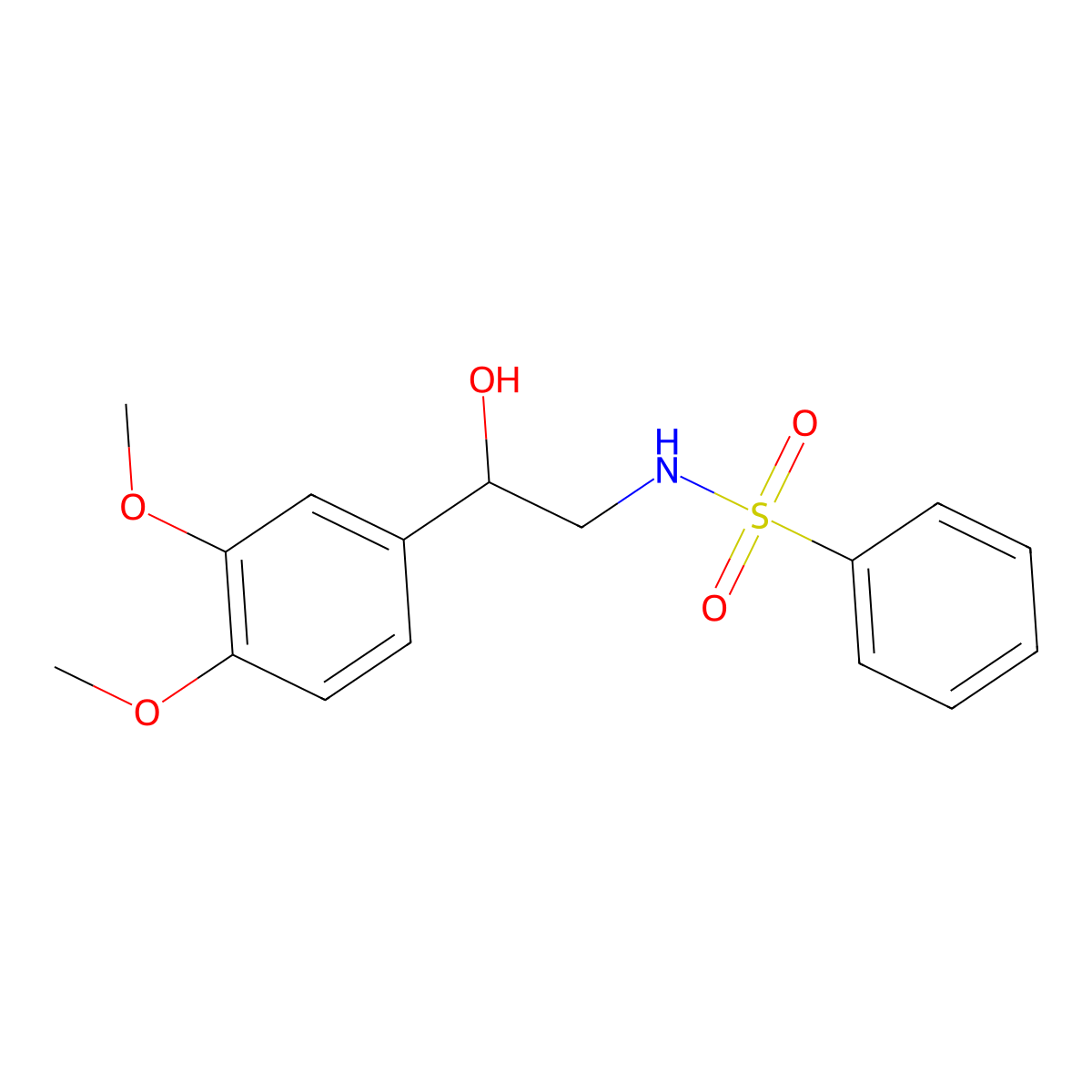 N-[2-(3,4-dimethoxyphenyl)-2-hydroxyethyl]benzenesulfonamide molecular structure, CAS 1798023-65-0