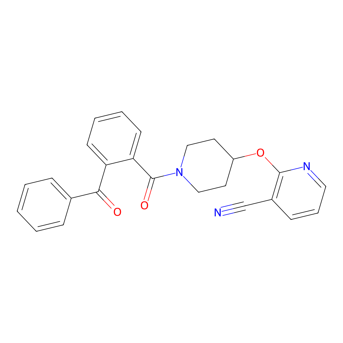 2-((1-(2-Benzoylbenzoyl)piperidin-4-yl)oxy)nicotinonitrile molecular structure, CAS 1798024-06-2