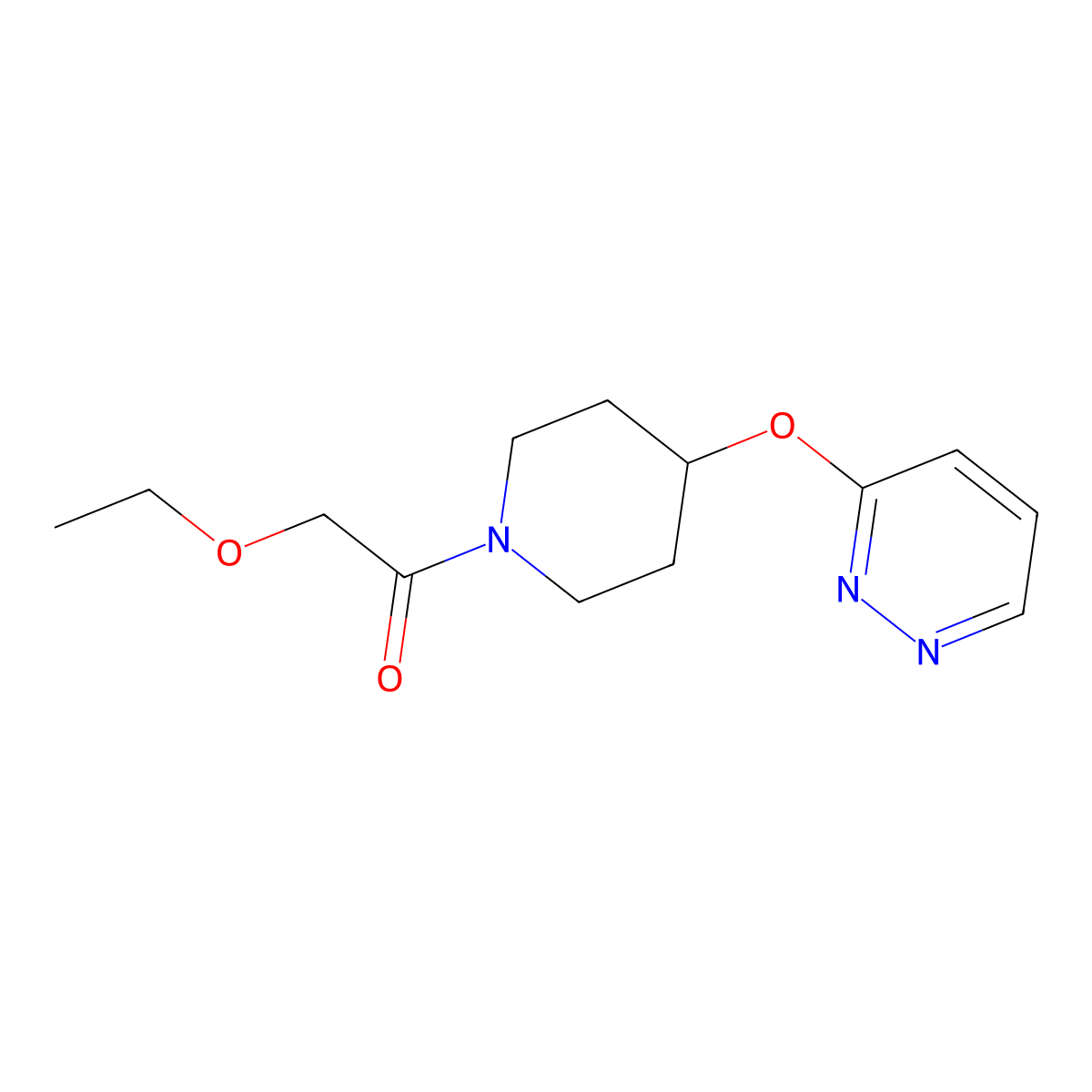 2-Ethoxy-1-(4-(pyridazin-3-yloxy)piperidin-1-yl)ethanone molecular structure, CAS 1798024-59-5