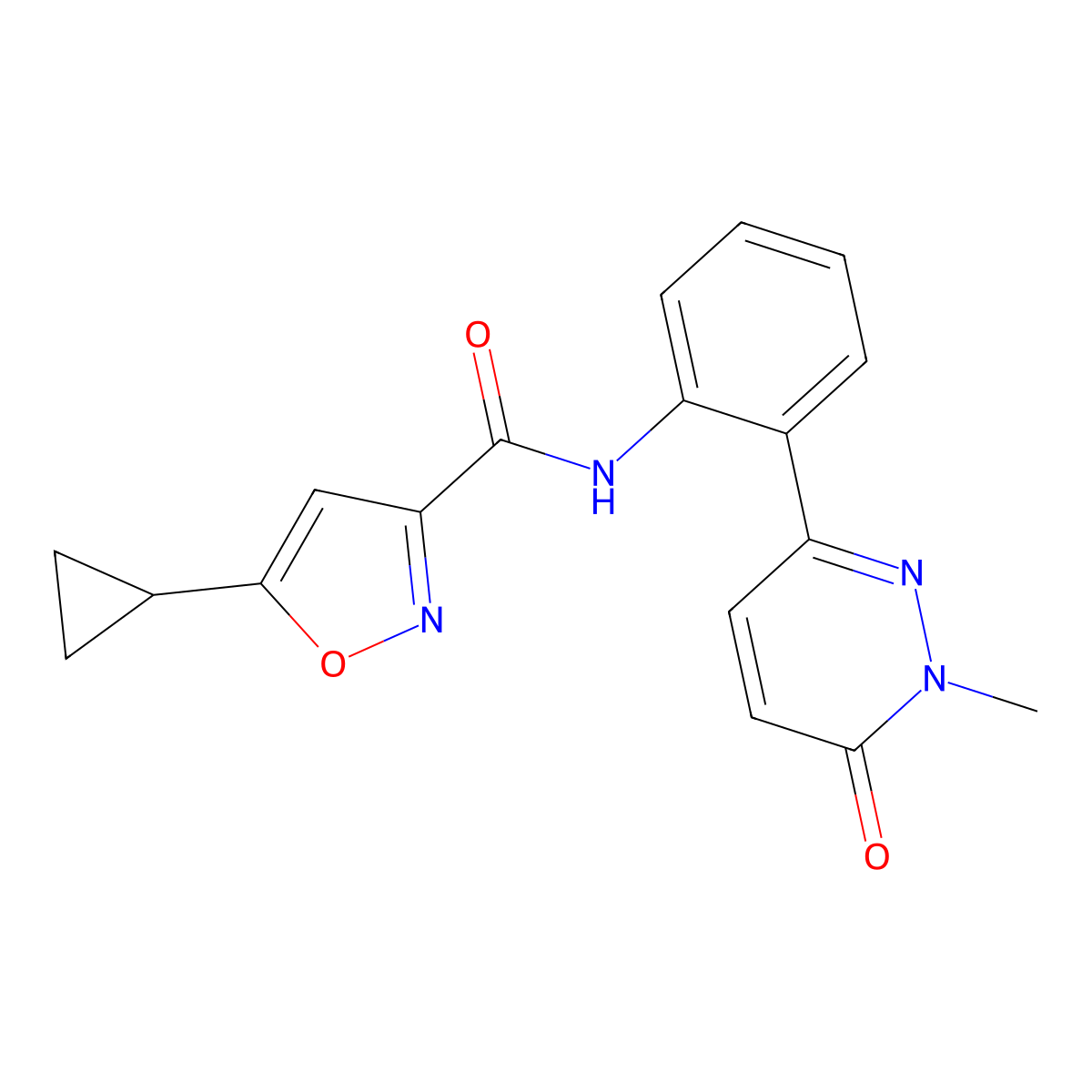 5-cyclopropyl-N-(2-(1-methyl-6-oxo-1,6-dihydropyridazin-3-yl)phenyl)isoxazole-3-carboxamide molecular structure, CAS 1798024-72-2