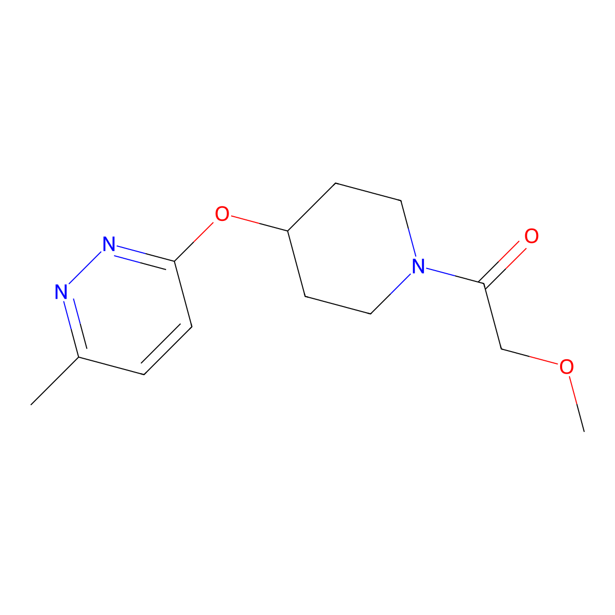 2-Methoxy-1-(4-((6-methylpyridazin-3-yl)oxy)piperidin-1-yl)ethanone molecular structure, CAS 1798024-92-6
