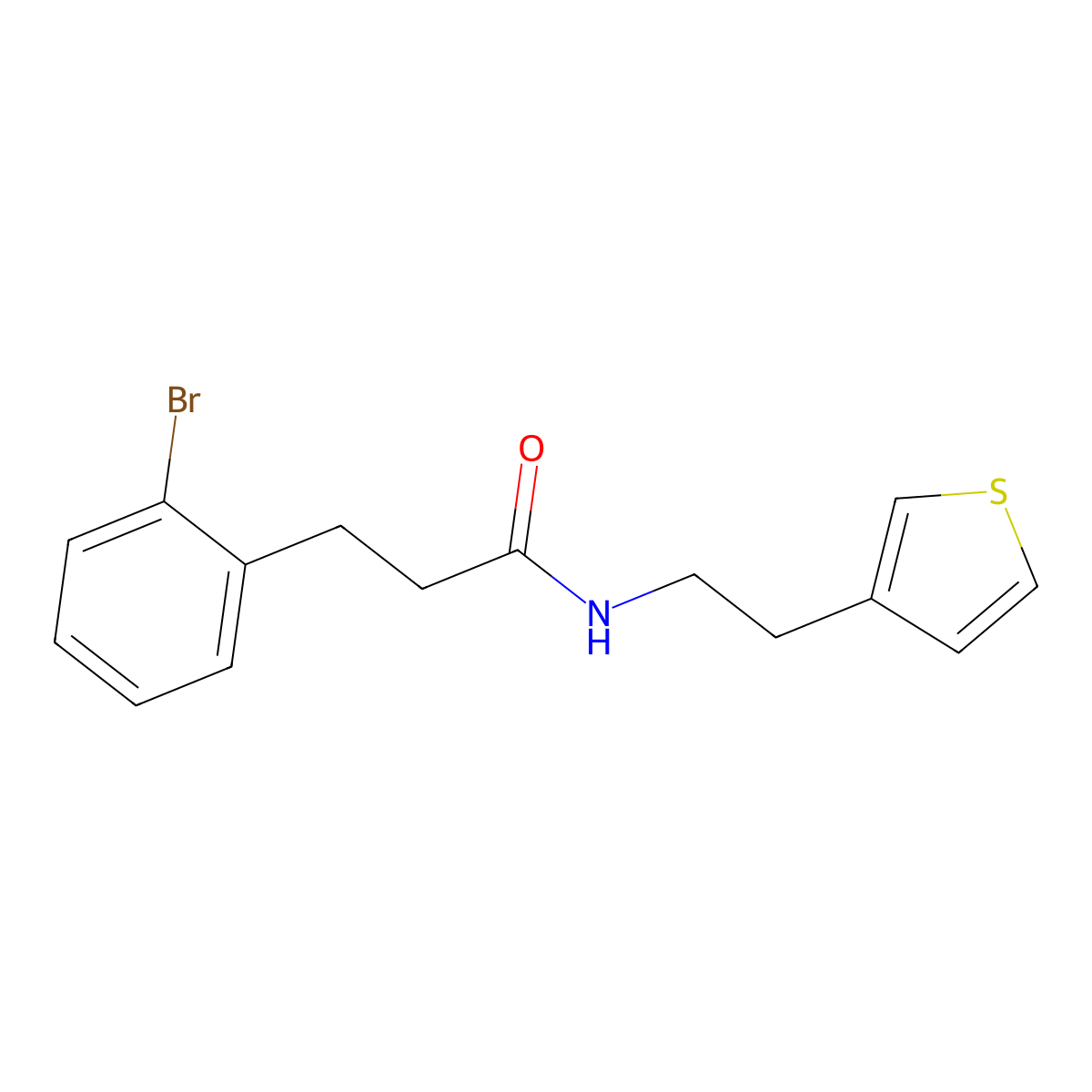 3-(2-Bromophenyl)-N-[2-(thiophen-3-YL)ethyl]propanamide molecular structure, CAS 1798027-38-9