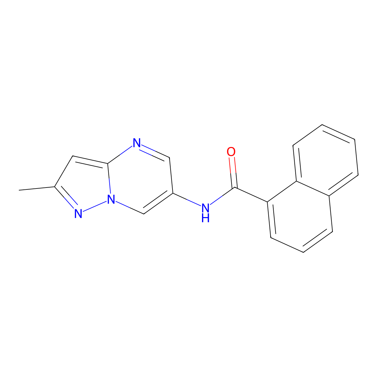 N-(2-methylpyrazolo[1,5-a]pyrimidin-6-yl)-1-naphthamide molecular structure, CAS 1798028-91-7