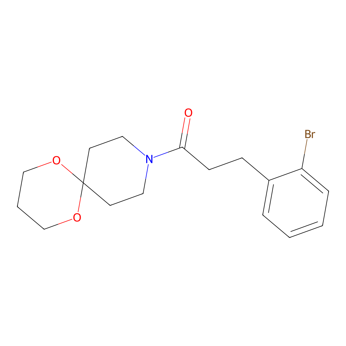 3-(2-Bromophenyl)-1-(1,5-dioxa-9-azaspiro[5.5]undecan-9-yl)propan-1-one molecular structure, CAS 1798029-05-6