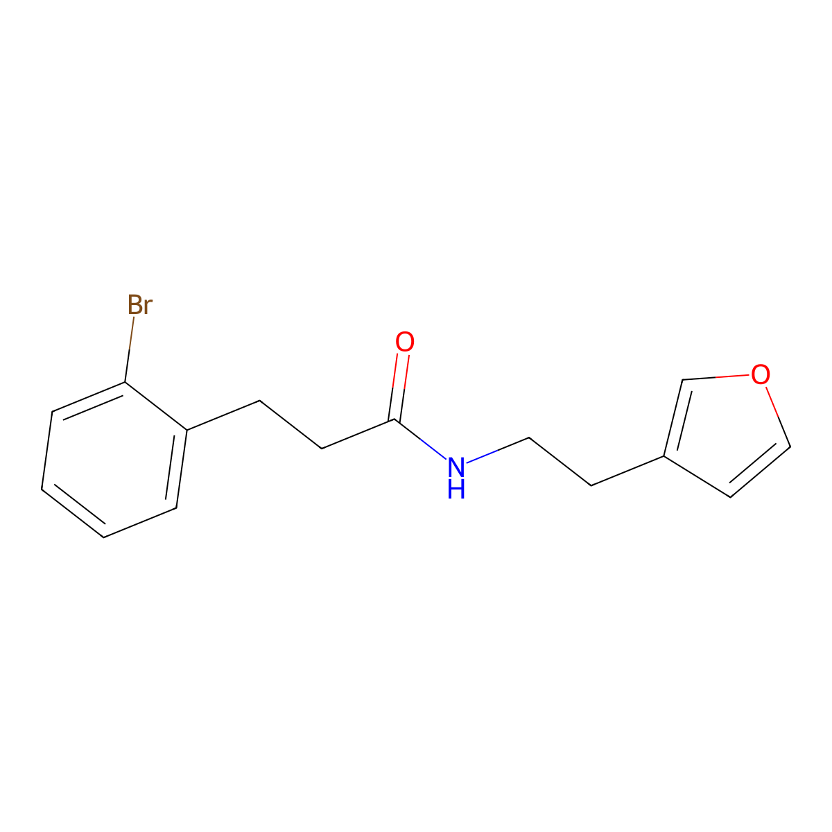 3-(2-Bromophenyl)-N-[2-(furan-3-YL)ethyl]propanamide molecular structure, CAS 1798029-19-2