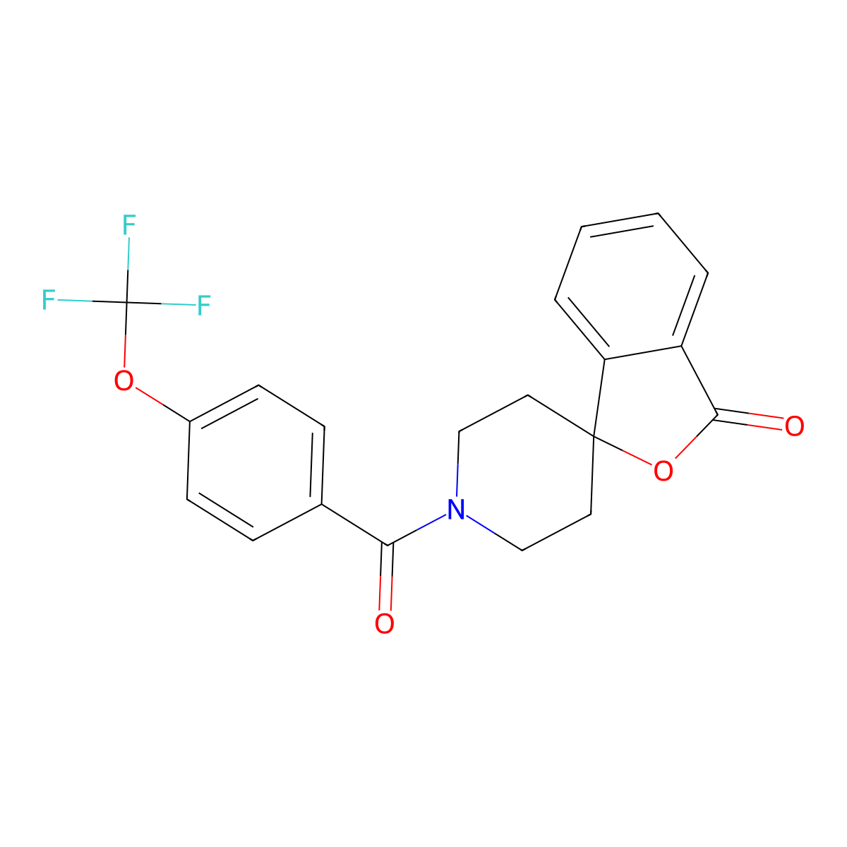 1'-(4-(trifluoromethoxy)benzoyl)-3H-spiro[isobenzofuran-1,4'-piperidin]-3-one molecular structure, CAS 1798029-40-9