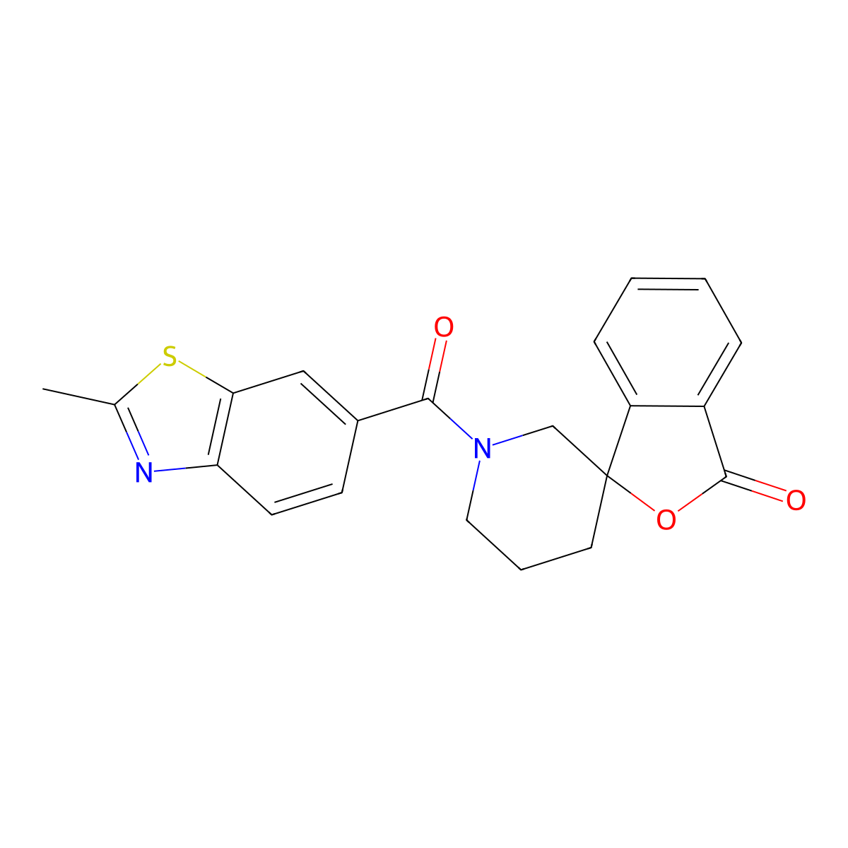 1'-(2-methylbenzo[d]thiazole-6-carbonyl)-3H-spiro[isobenzofuran-1,3'-piperidin]-3-one molecular structure, CAS 1798029-54-5
