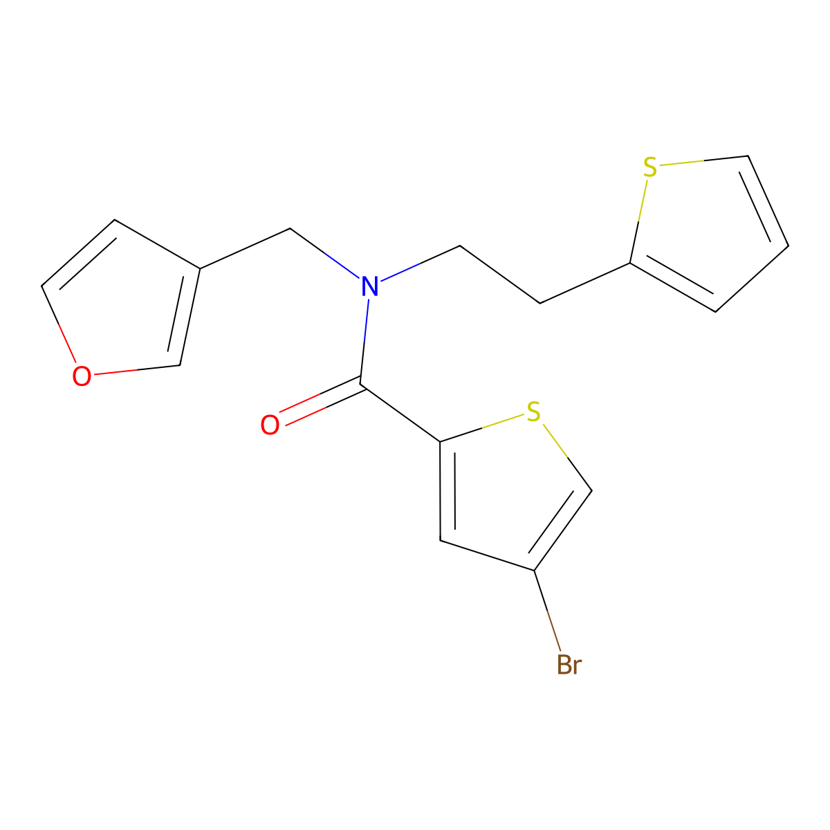 4-bromo-N-(furan-3-ylmethyl)-N-(2-(thiophen-2-yl)ethyl)thiophene-2-carboxamide molecular structure, CAS 1798030-02-0