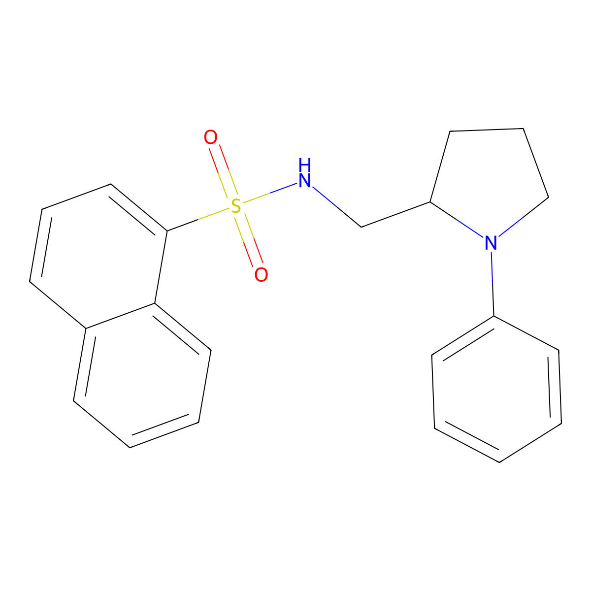N-[(1-phenylpyrrolidin-2-yl)methyl]naphthalene-1-sulfonamide molecular structure, CAS 1798030-22-4
