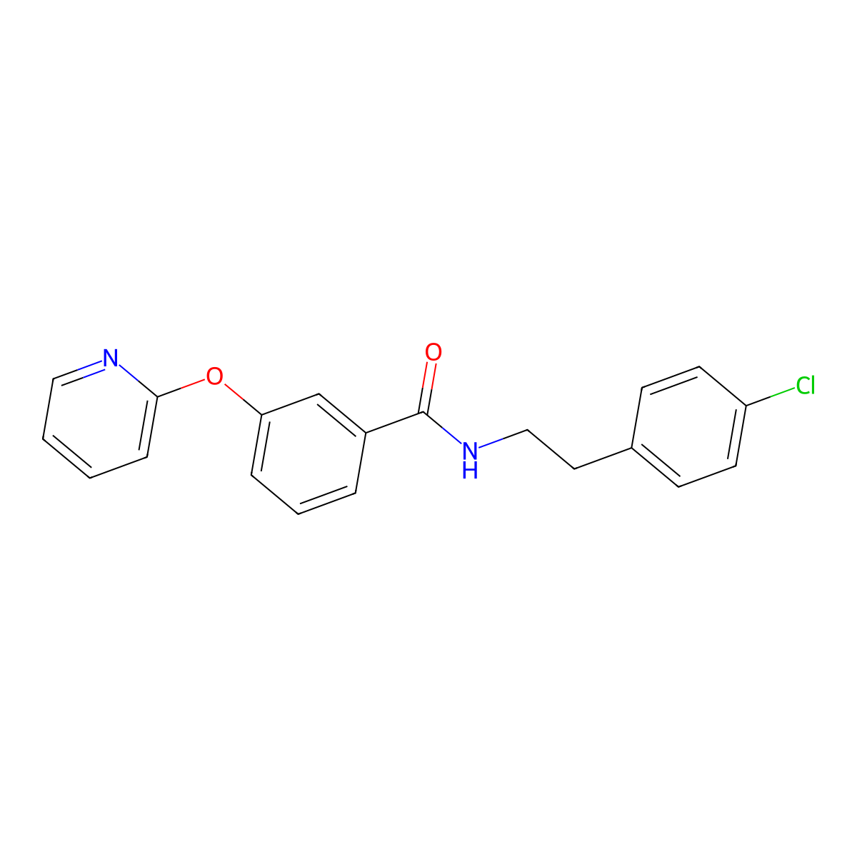 N-(4-chlorophenethyl)-3-(pyridin-2-yloxy)benzamide molecular structure, CAS 1798030-45-1