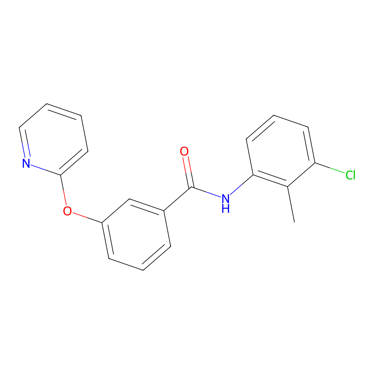 N-(3-chloro-2-methylphenyl)-3-(pyridin-2-yloxy)benzamide molecular structure, CAS 1798030-58-6