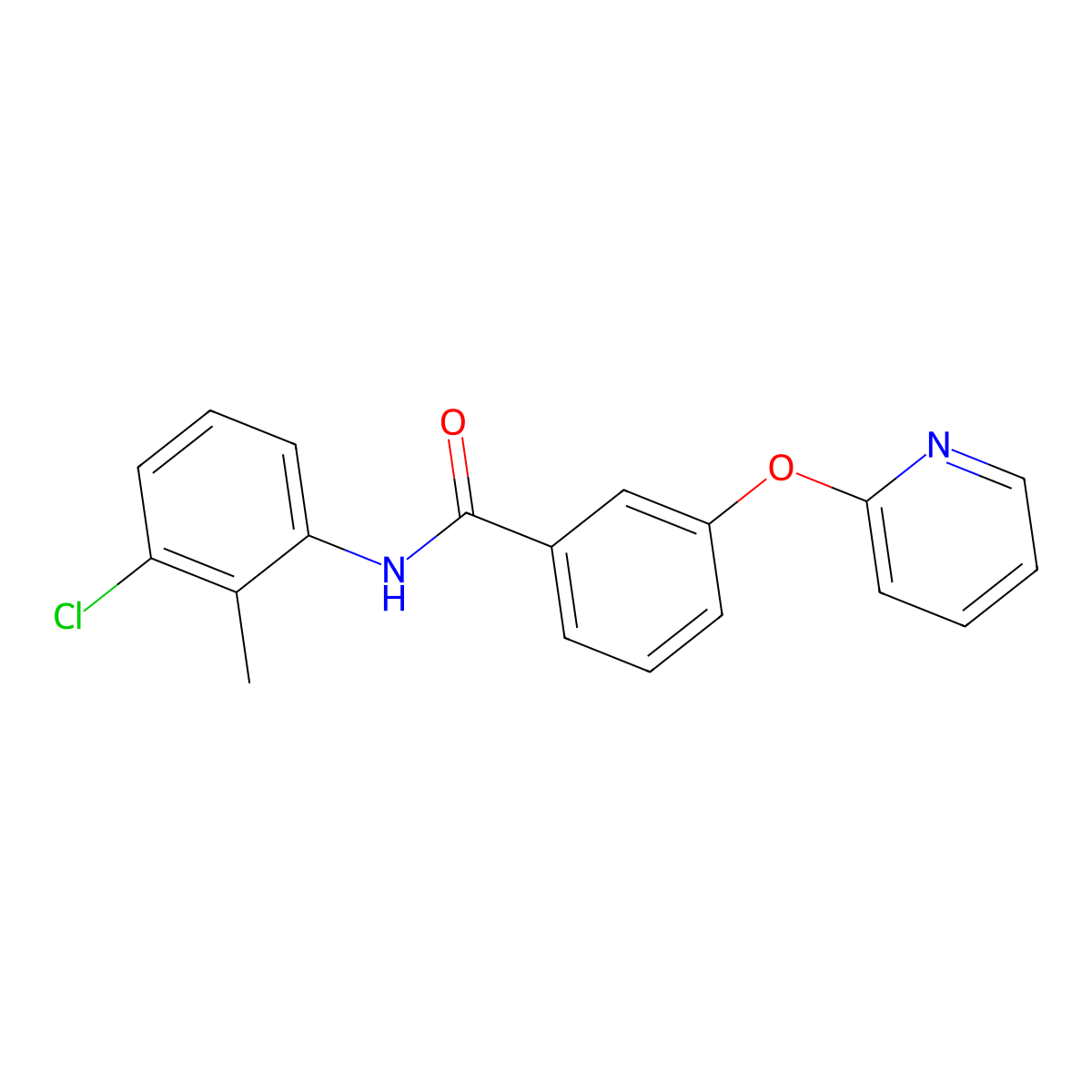 N-(3-chloro-2-methylphenyl)-3-(pyridin-2-yloxy)benzamide molecular structure, CAS 1798030-58-6