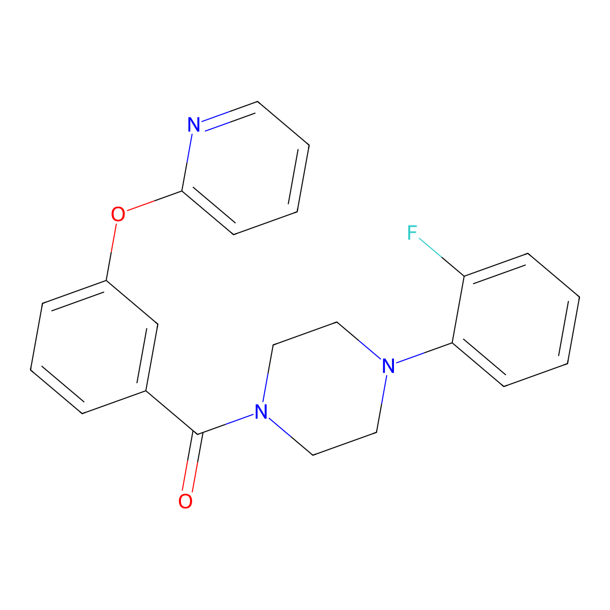 (4-(2-Fluorophenyl)piperazin-1-yl)(3-(pyridin-2-yloxy)phenyl)methanone molecular structure, CAS 1798030-77-9