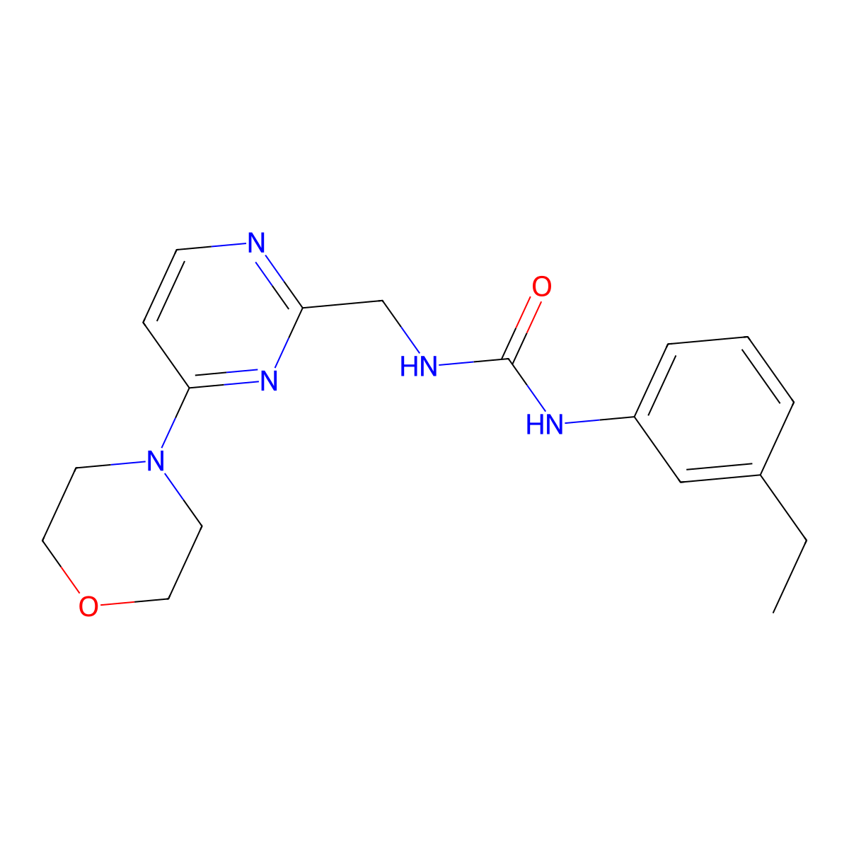 1-(3-Ethylphenyl)-3-((4-morpholinopyrimidin-2-yl)methyl)urea molecular structure, CAS 1798031-69-2