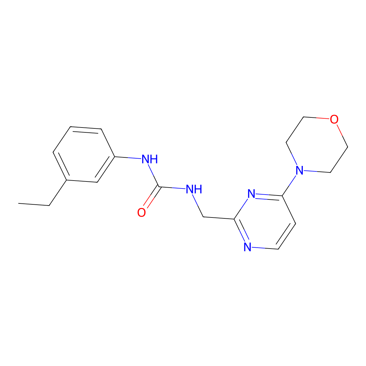 1-(3-Ethylphenyl)-3-((4-morpholinopyrimidin-2-yl)methyl)urea molecular structure, CAS 1798031-69-2