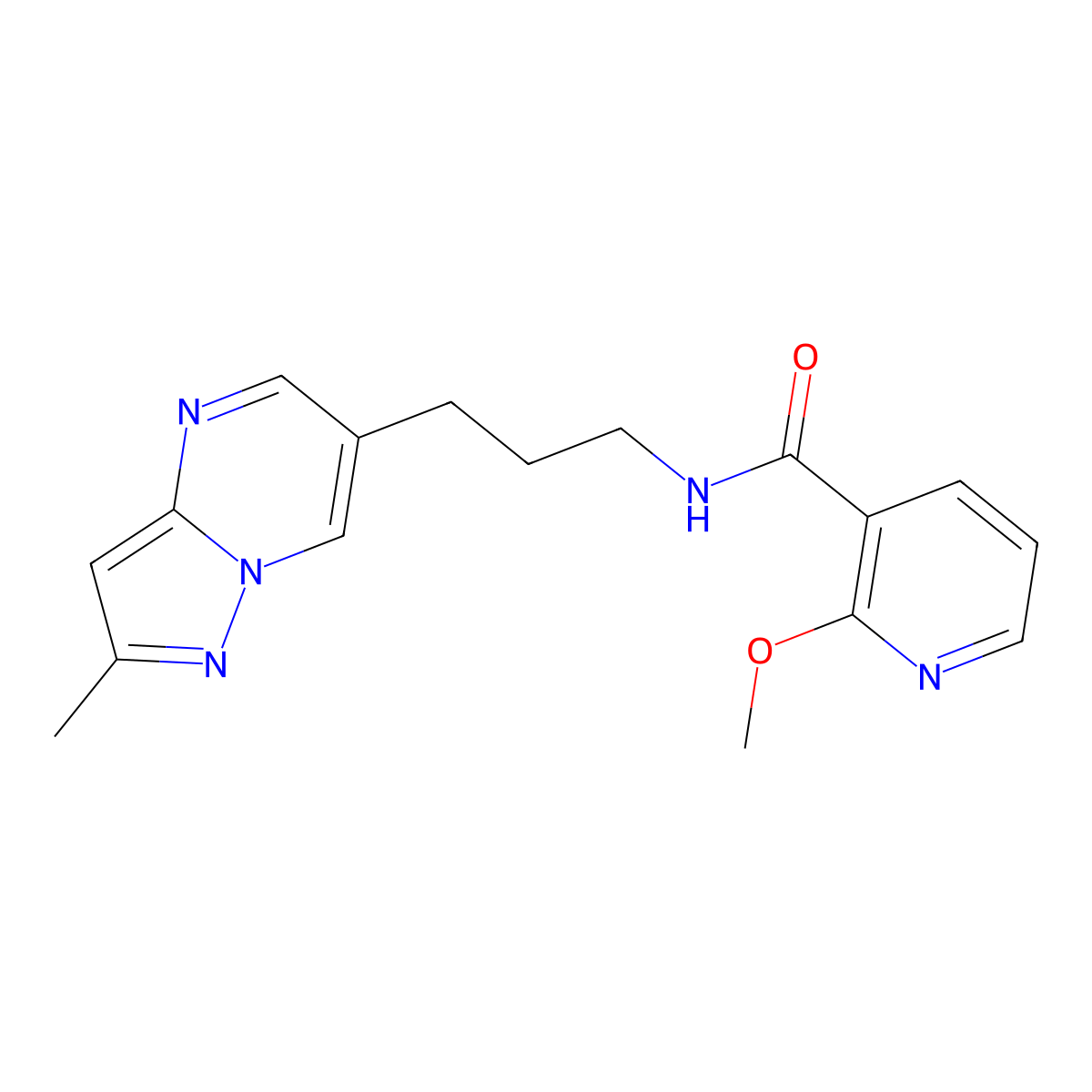 2-methoxy-N-(3-(2-methylpyrazolo[1,5-a]pyrimidin-6-yl)propyl)nicotinamide molecular structure, CAS 1798032-78-6