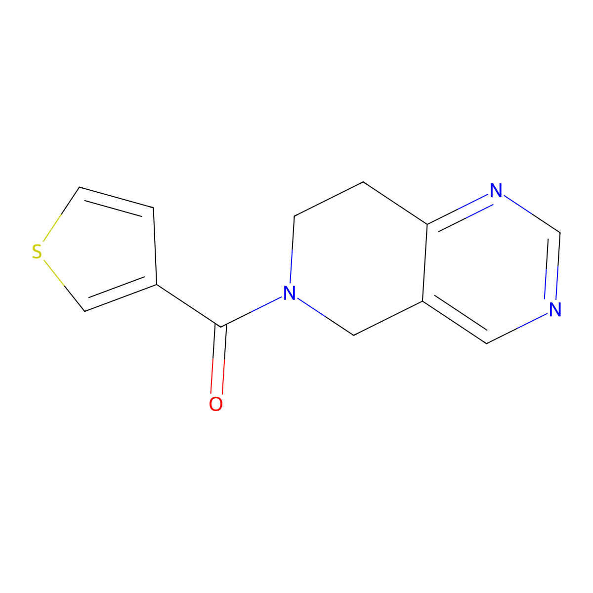 (7,8-dihydropyrido[4,3-d]pyrimidin-6(5H)-yl)(thiophen-3-yl)methanone molecular structure, CAS 1798033-09-6