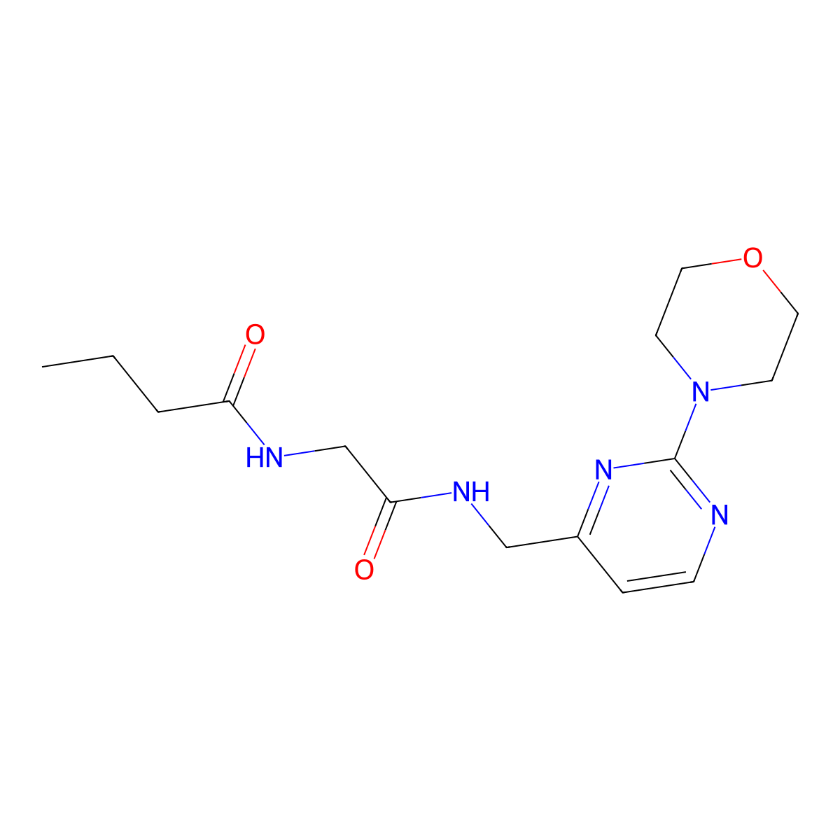 N-(2-(((2-morpholinopyrimidin-4-yl)methyl)amino)-2-oxoethyl)butyramide molecular structure, CAS 1798035-07-0