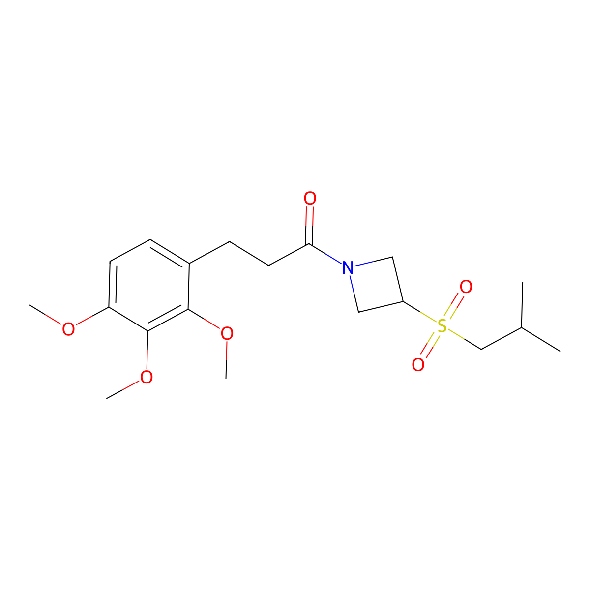 1-(3-(Isobutylsulfonyl)azetidin-1-yl)-3-(2,3,4-trimethoxyphenyl)propan-1-one molecular structure, CAS 1798035-17-2