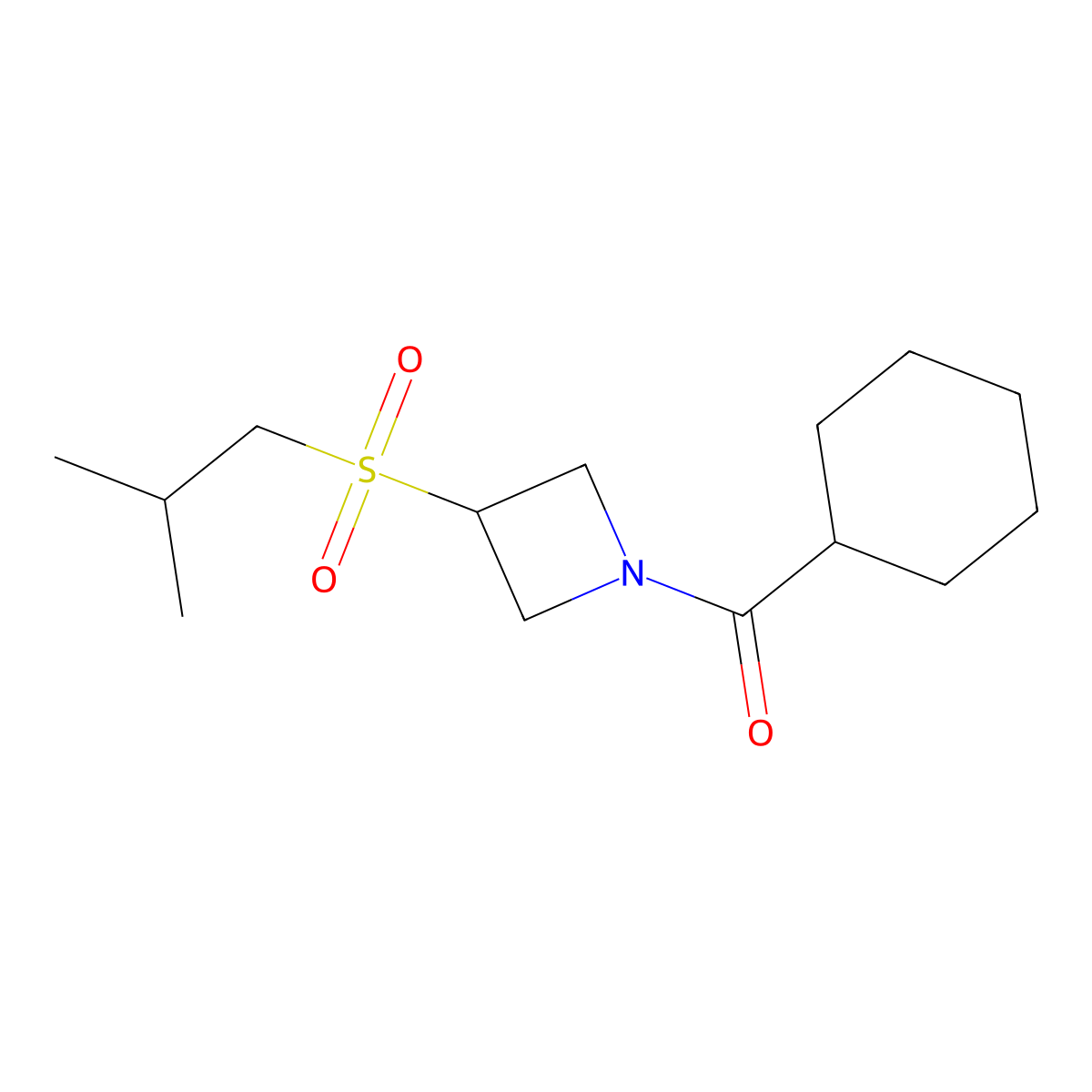 Cyclohexyl(3-(isobutylsulfonyl)azetidin-1-yl)methanone molecular structure, CAS 1798035-43-4