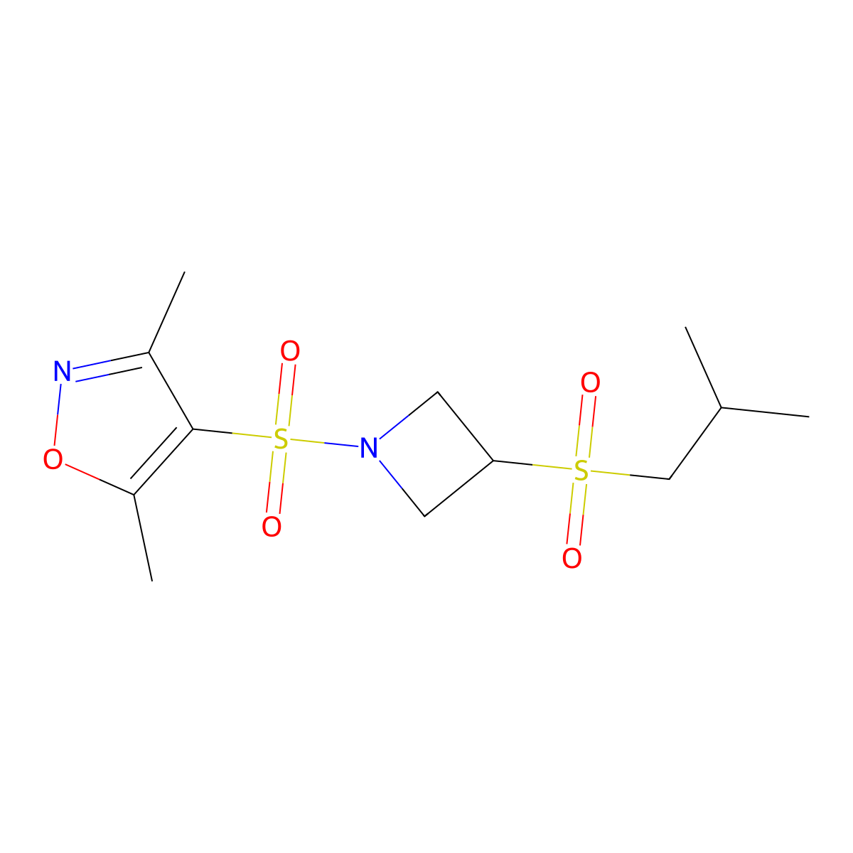 4-((3-(Isobutylsulfonyl)azetidin-1-yl)sulfonyl)-3,5-dimethylisoxazole molecular structure, CAS 1798035-54-7