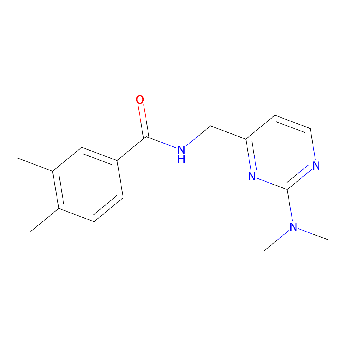 N-{[2-(dimethylamino)pyrimidin-4-yl]methyl}-3,4-dimethylbenzamide molecular structure, CAS 1798035-77-4