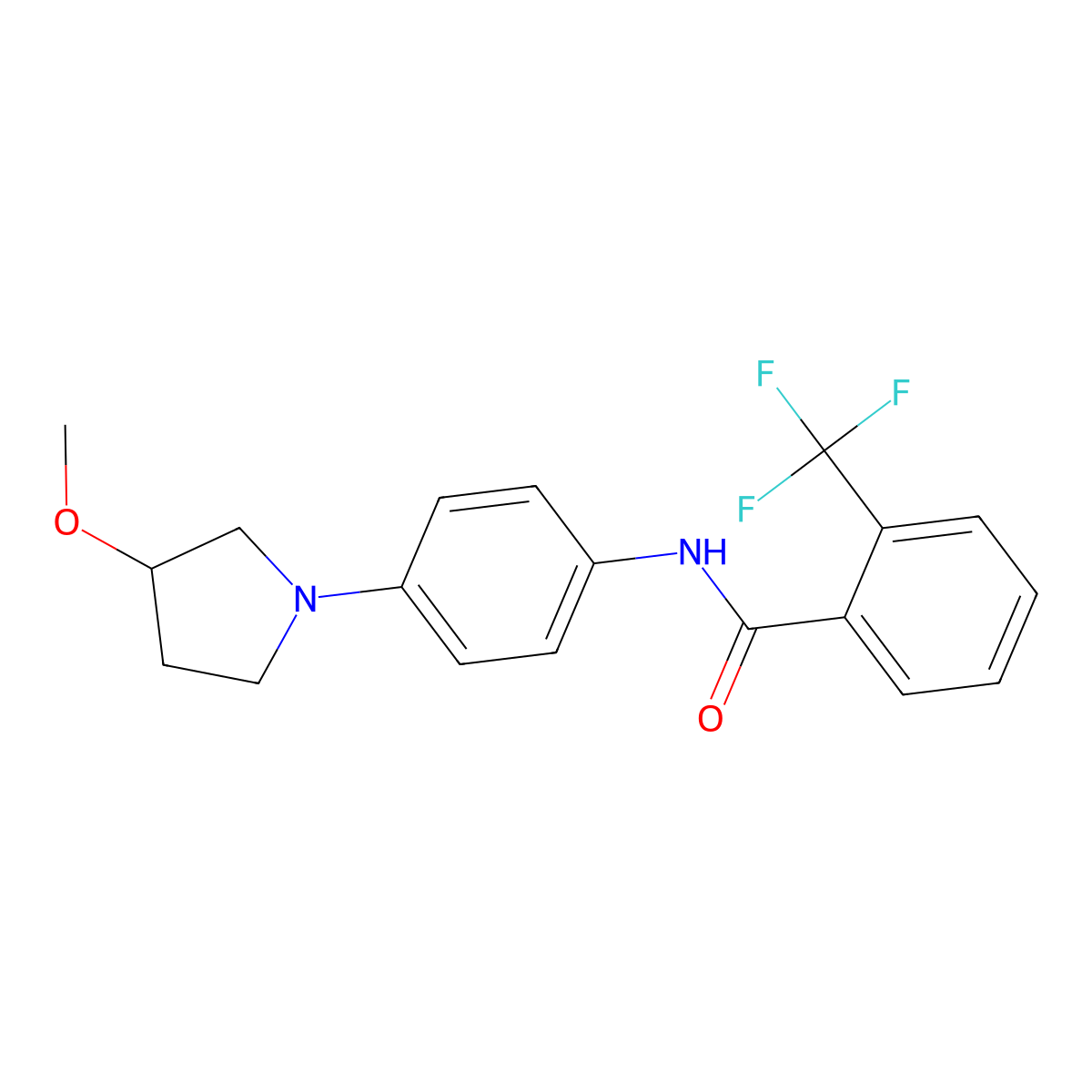 N-[4-(3-Methoxypyrrolidin-1-YL)phenyl]-2-(trifluoromethyl)benzamide molecular structure, CAS 1798036-82-4