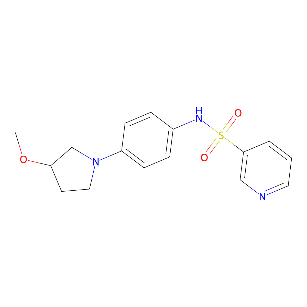 N-[4-(3-Methoxypyrrolidin-1-YL)phenyl]pyridine-3-sulfonamide molecular structure, CAS 1798037-11-2