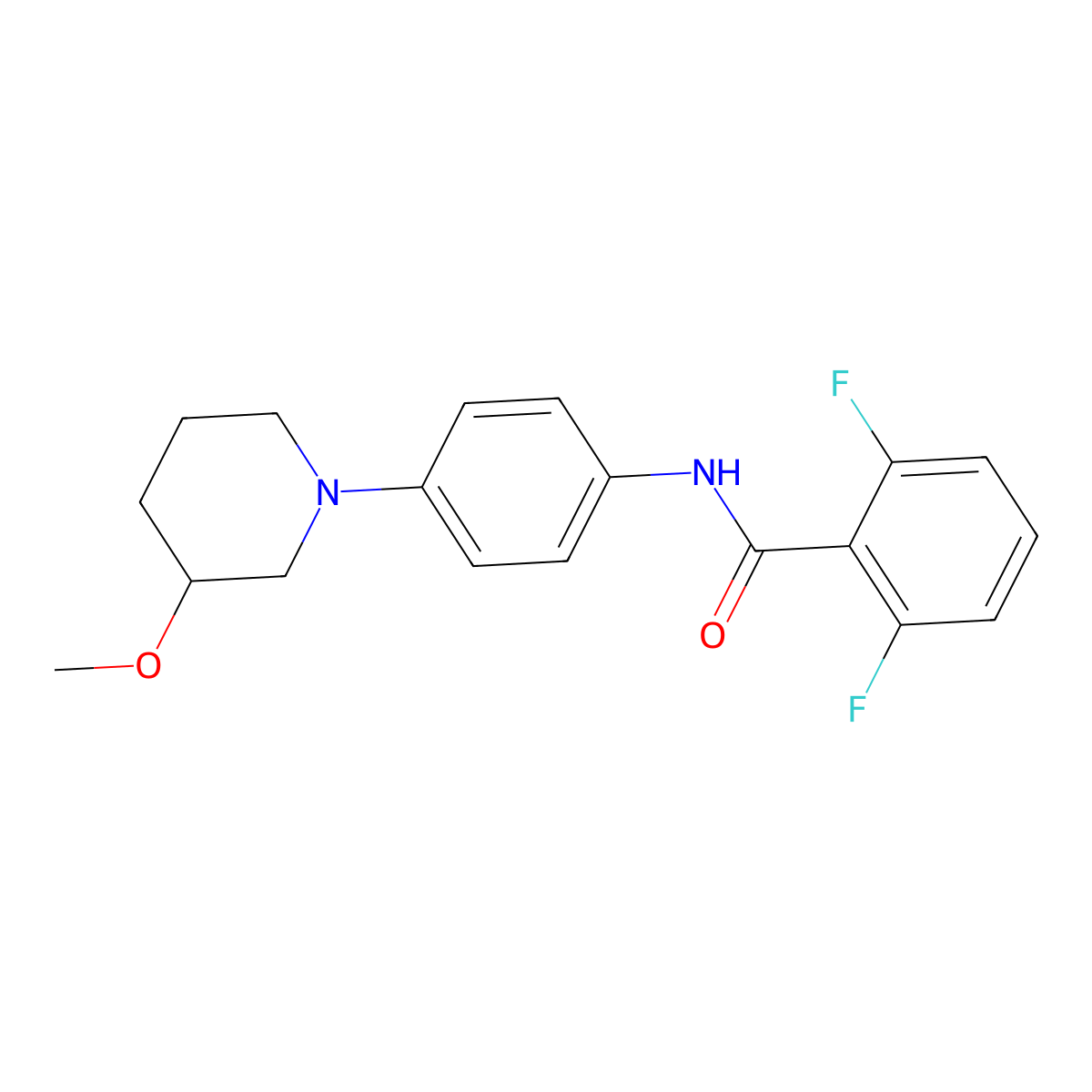 2,6-Difluoro-N-[4-(3-methoxypiperidin-1-YL)phenyl]benzamide molecular structure, CAS 1798037-59-8