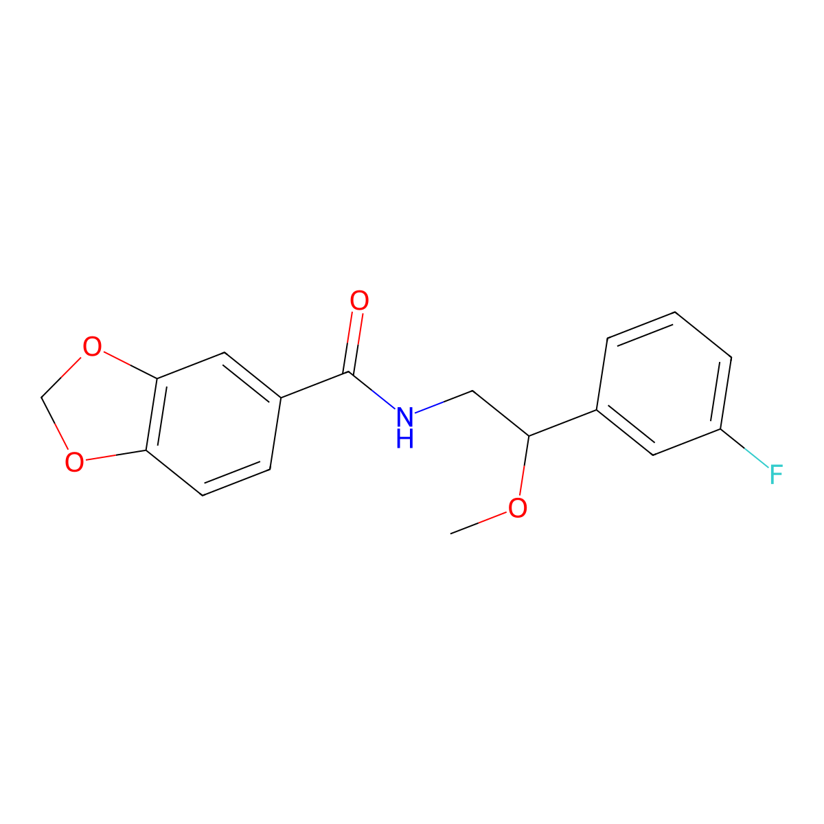 N-(2-(3-fluorophenyl)-2-methoxyethyl)benzo[d][1,3]dioxole-5-carboxamide molecular structure, CAS 1798037-89-4