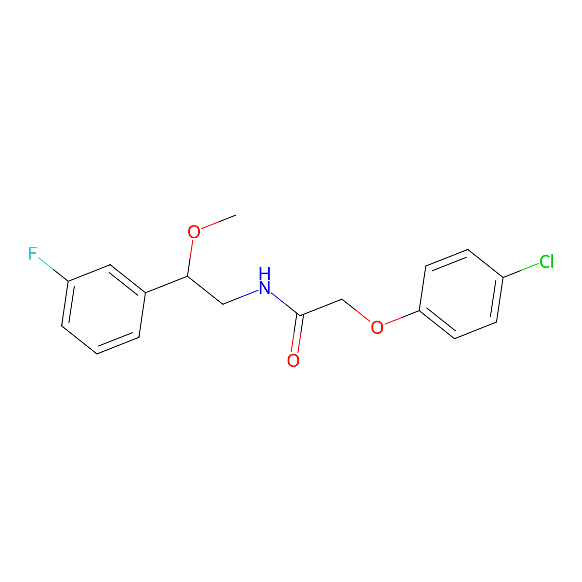 2-(4-chlorophenoxy)-N-[2-(3-fluorophenyl)-2-methoxyethyl]acetamide molecular structure, CAS 1798038-00-2