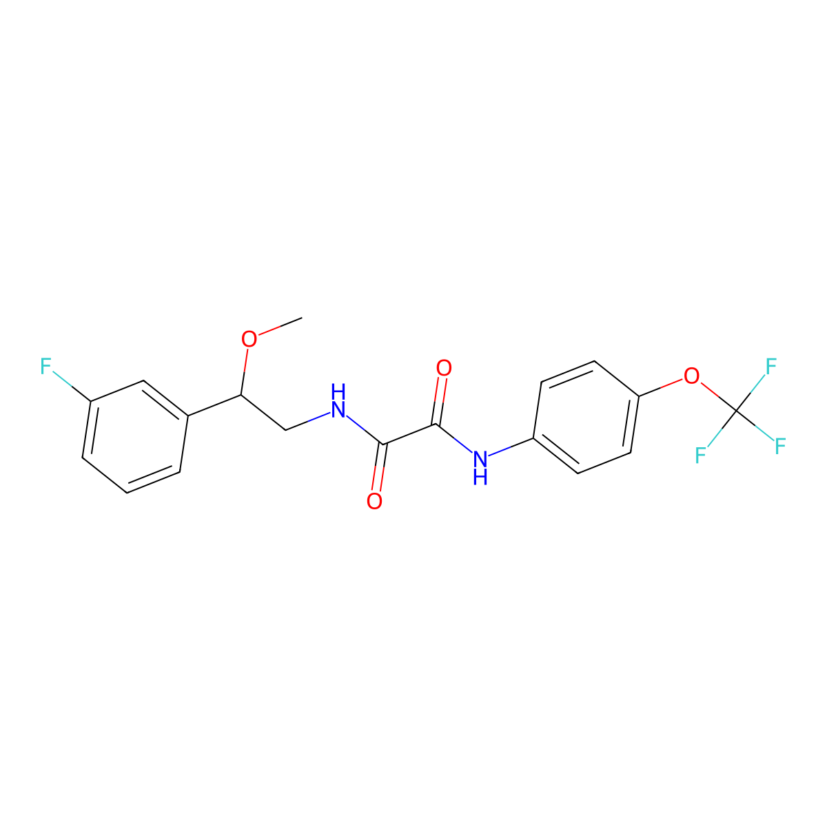 N1-(2-(3-fluorophenyl)-2-methoxyethyl)-N2-(4-(trifluoromethoxy)phenyl)oxalamide molecular structure, CAS 1798038-15-9
