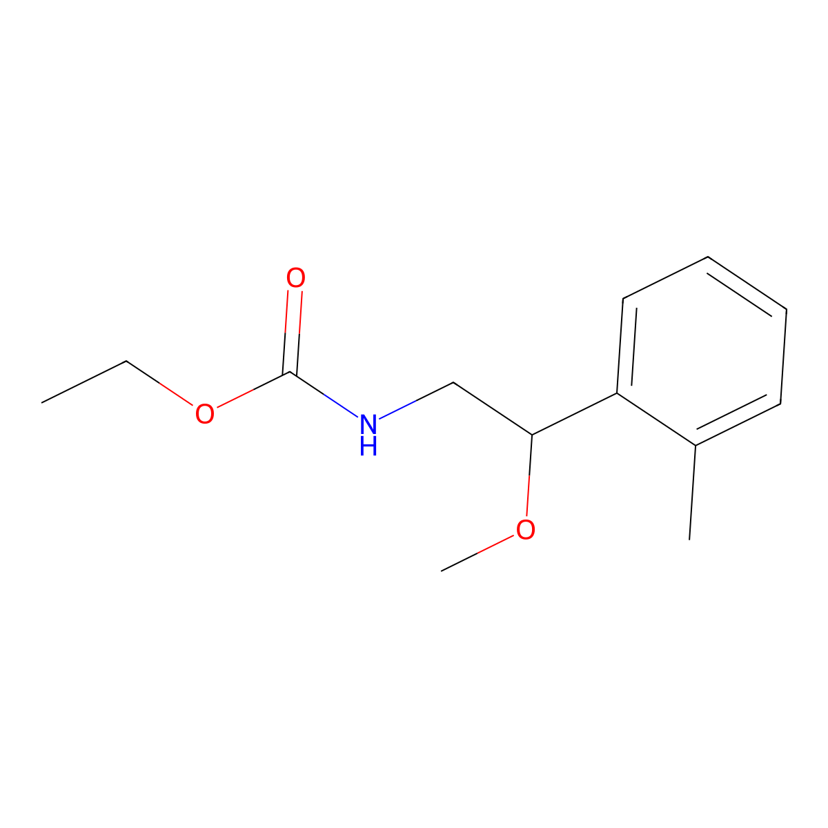 Ethyl (2-methoxy-2-(o-tolyl)ethyl)carbamate molecular structure, CAS 1798038-21-7