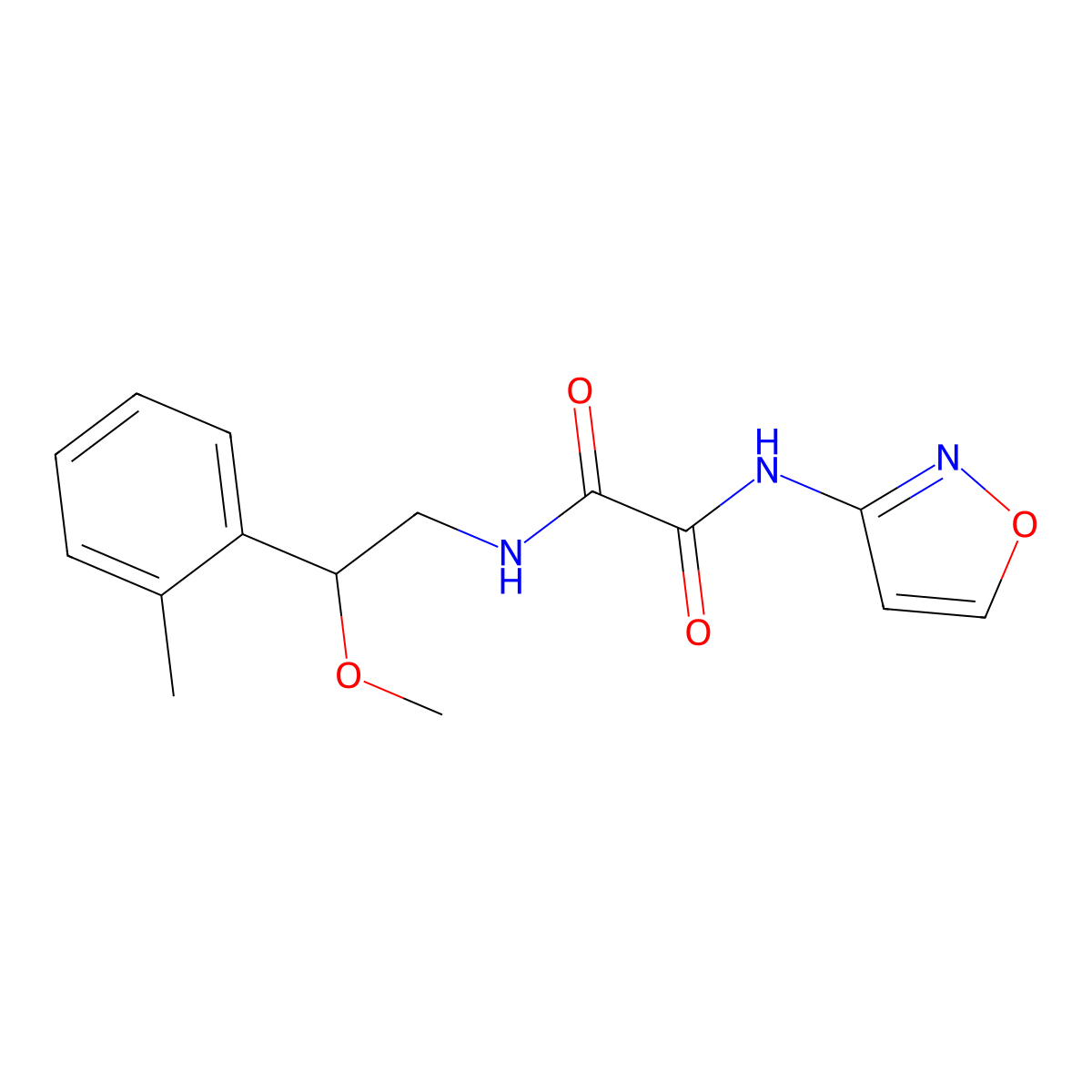 N1-(isoxazol-3-yl)-N2-(2-methoxy-2-(o-tolyl)ethyl)oxalamide molecular structure, CAS 1798038-51-3
